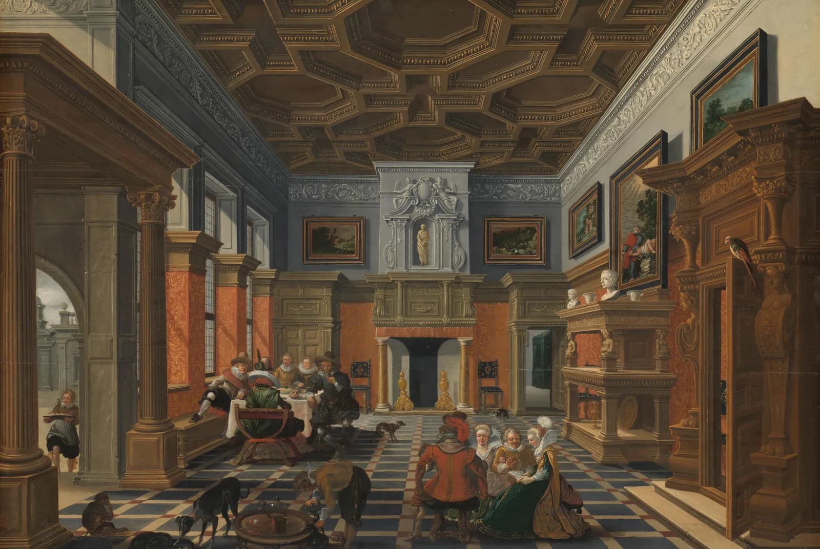 Een gezelschap in een interieur – Esaias van de Velde