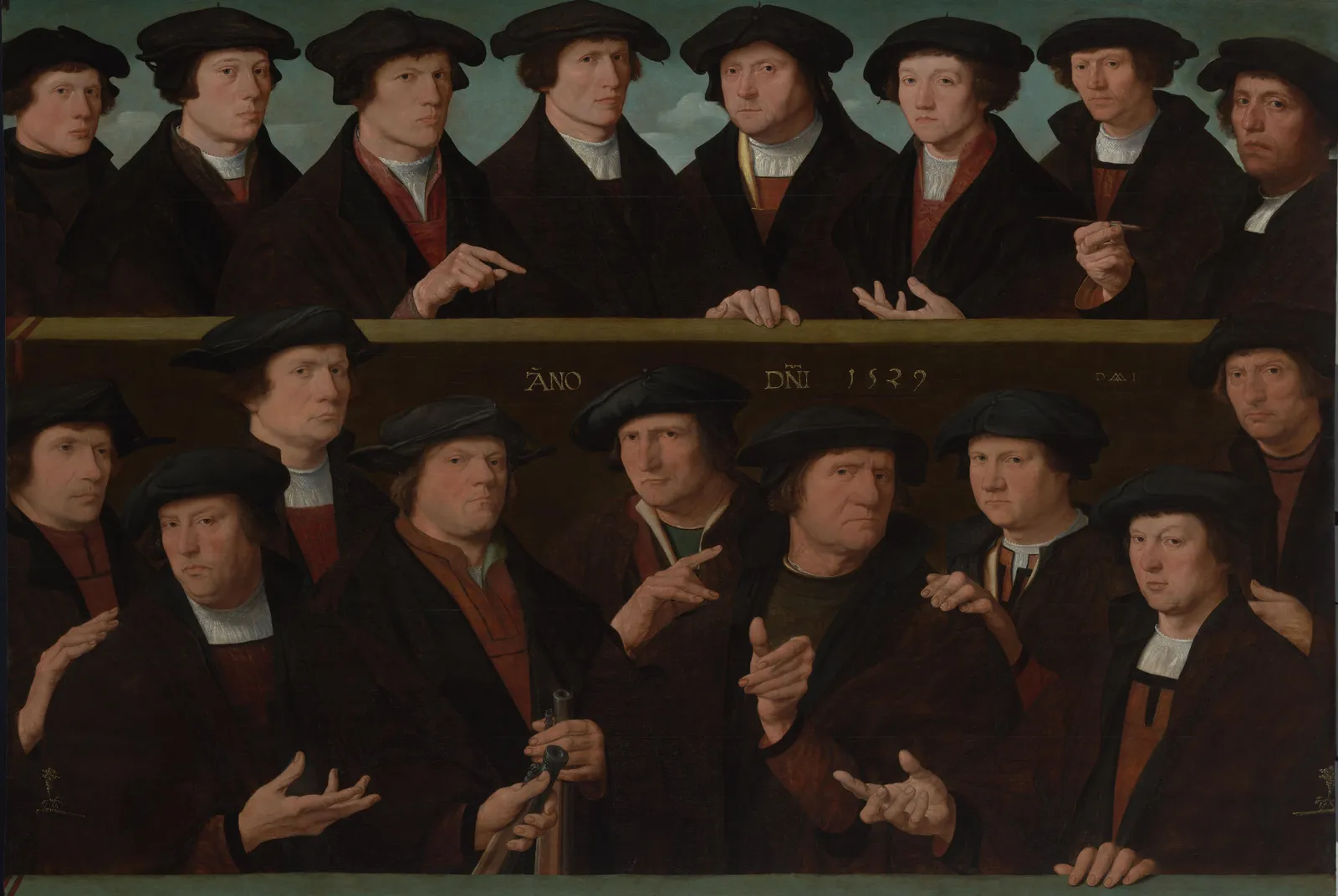 Een groep schutters, 1529 – Dirck Jacobsz