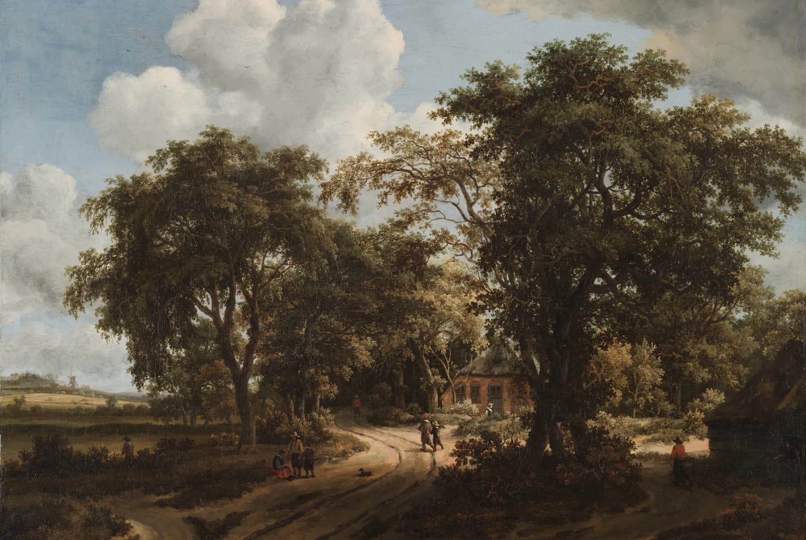 Een huisje in het bos – Meindert Hobbema