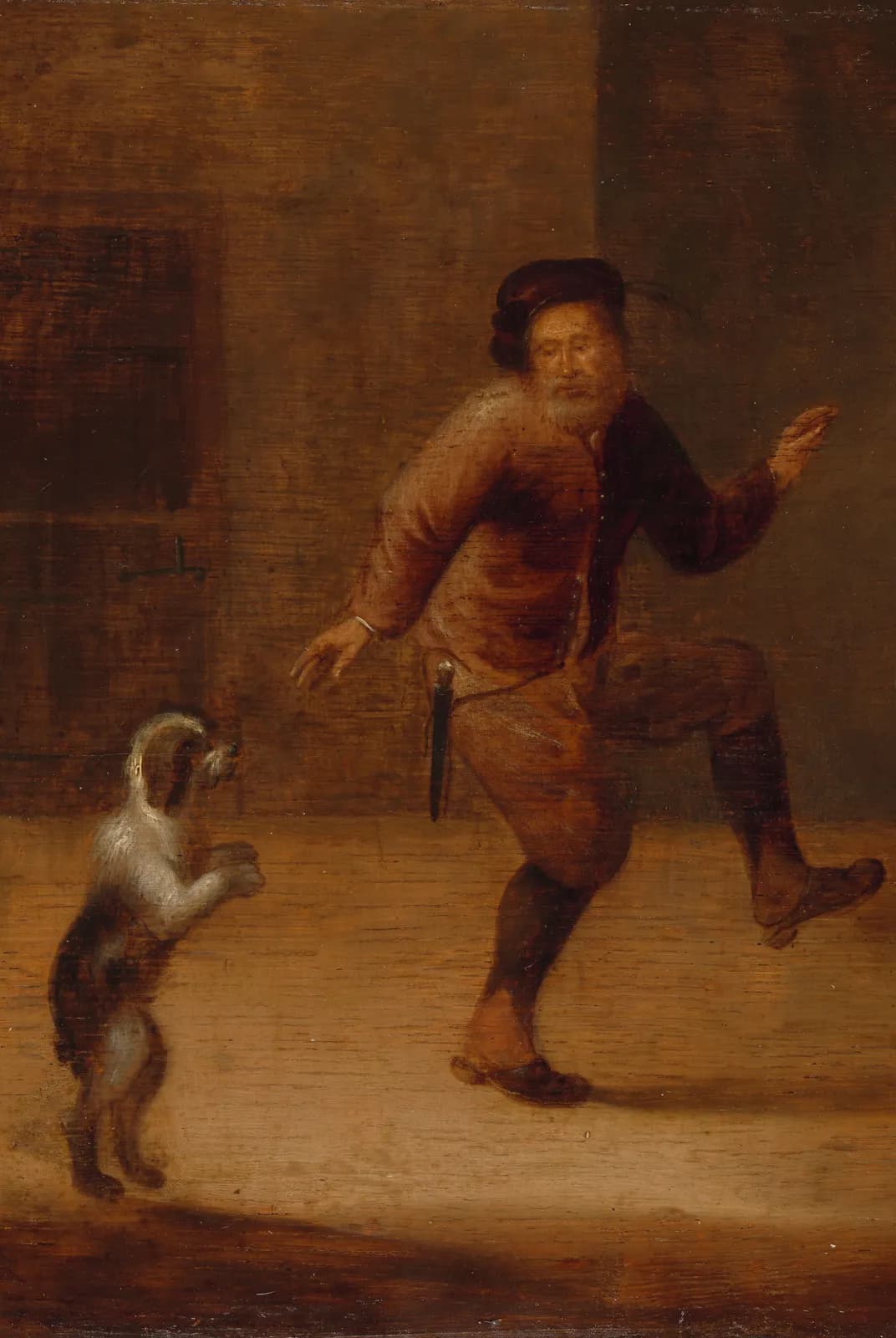 Een man dansend met een hond – Bogaert