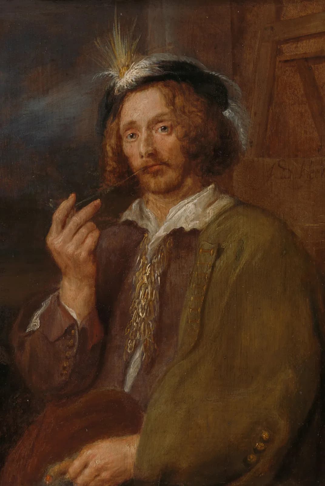 Een schilder die pijp rookt – Jan Davidsz. de Heem
