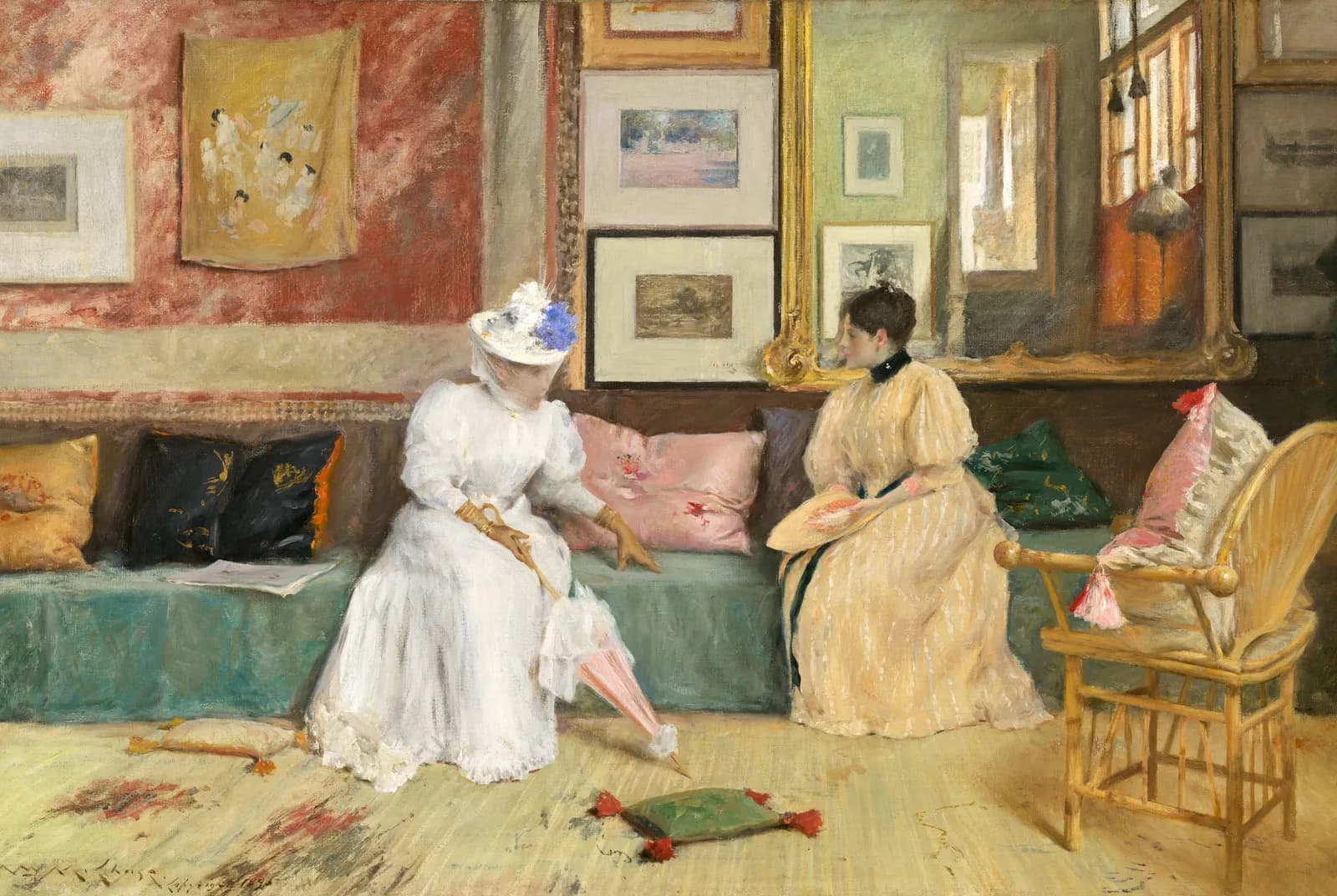 Een vriendschappelijk bezoek – William Merritt Chase