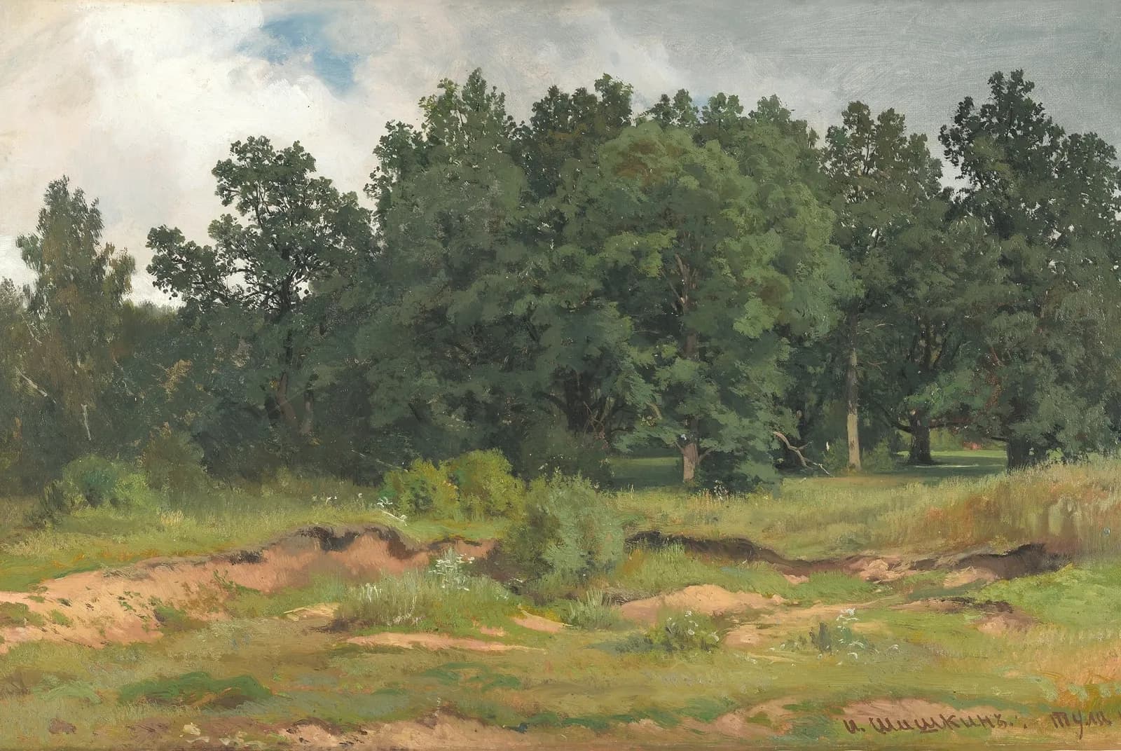 Eikenbosje op een grauwe dag – Ivan Shishkin