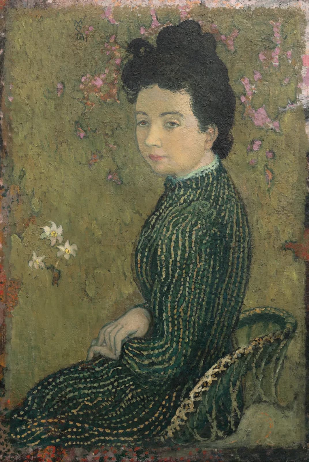 Eva Meurier in een groene jurk – Maurice Denis