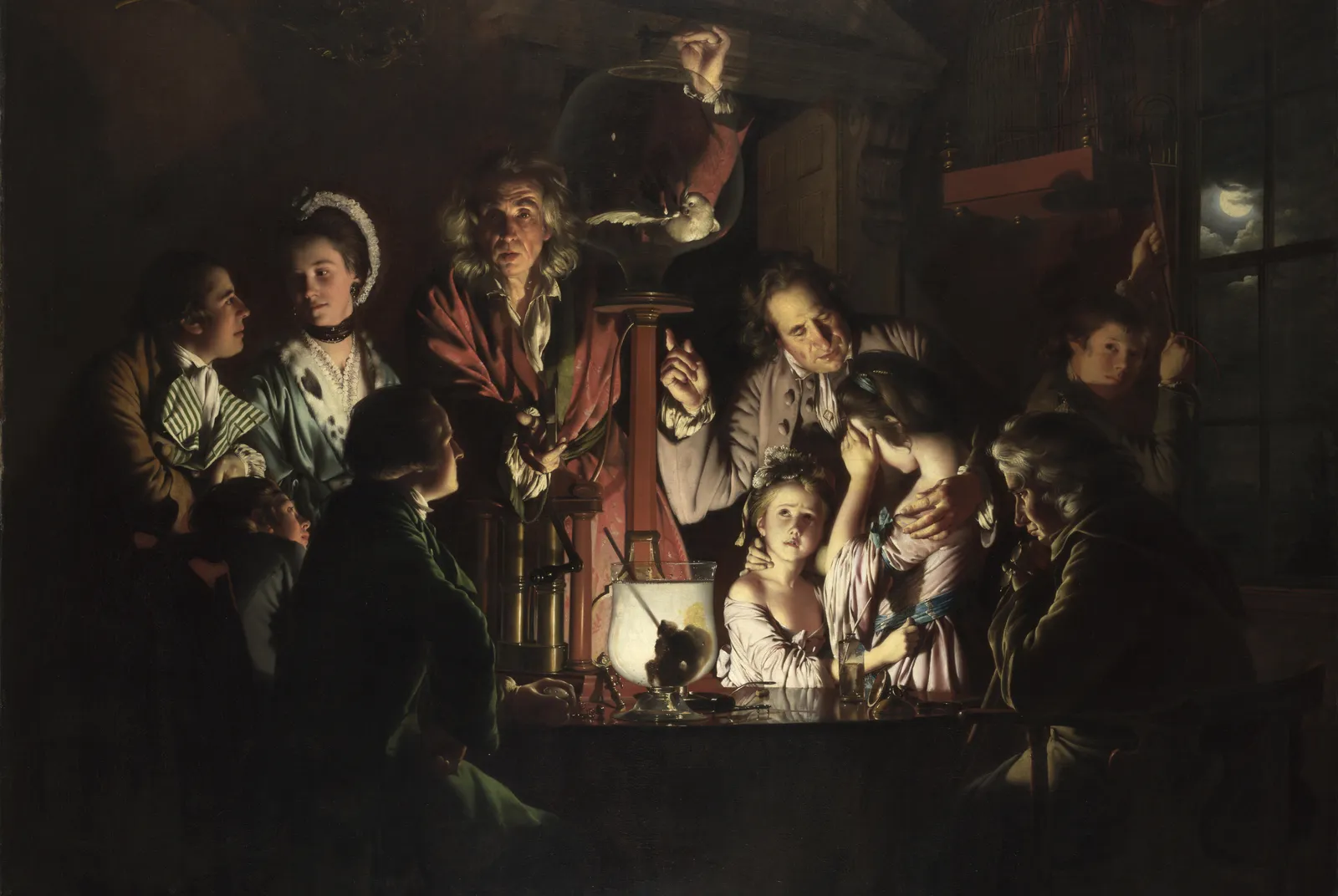 Experiment met een vogel in de luchtpomp – Joseph Wright of Derby