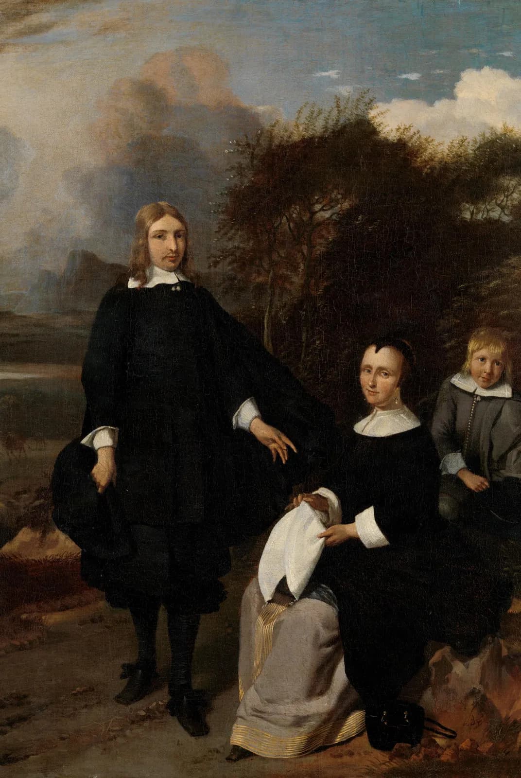 Familiegroep in een landschap – Barend Graat