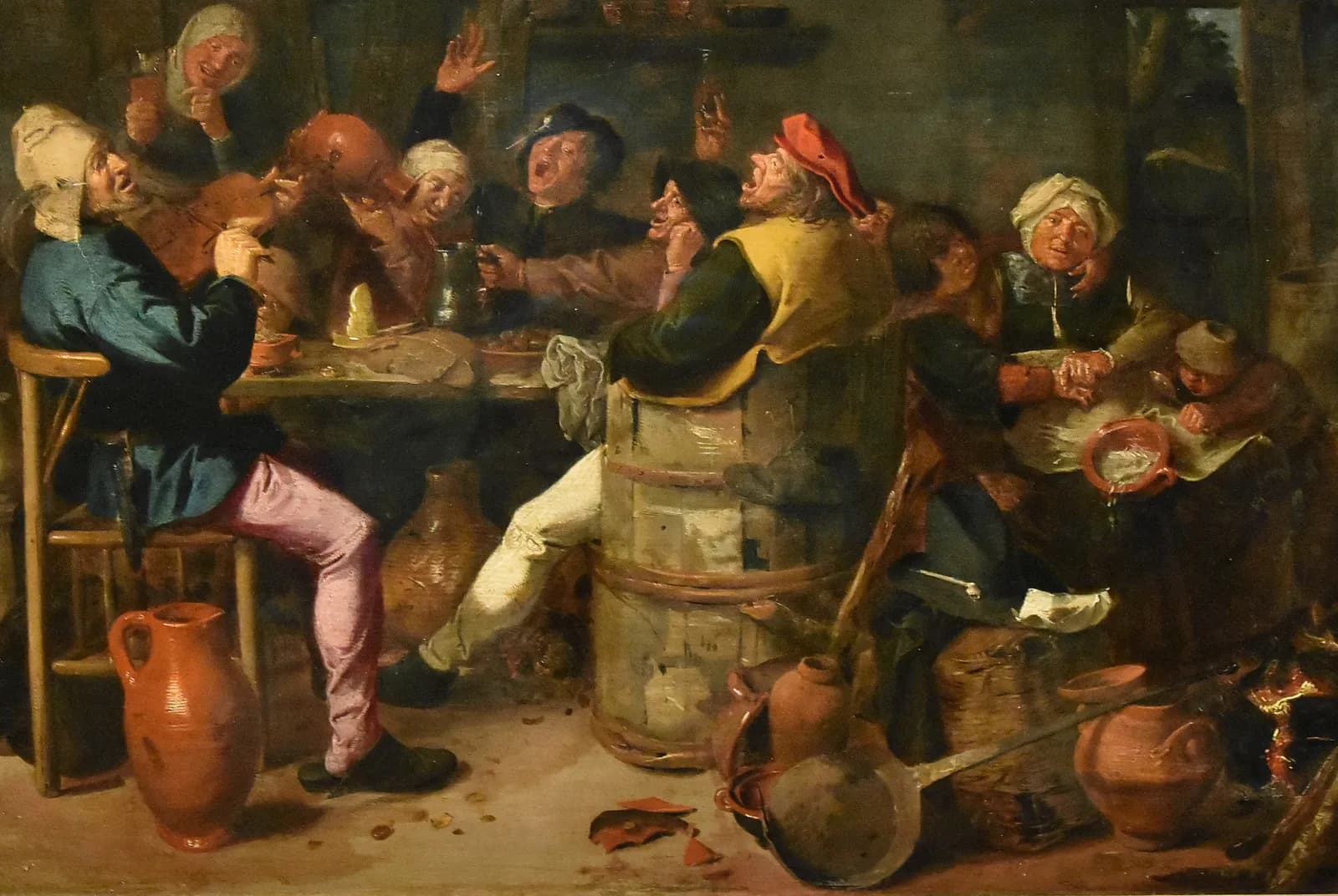 Feestvierende boeren in de herberg – Adriaen Brouwer