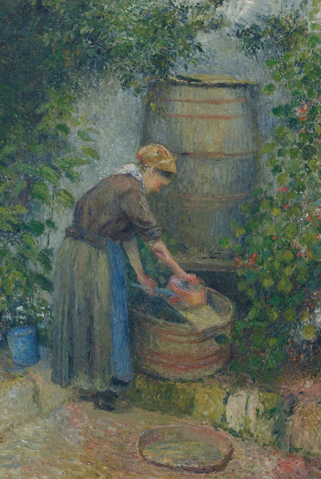 Vrouw die een pan wast – Camille Pissarro