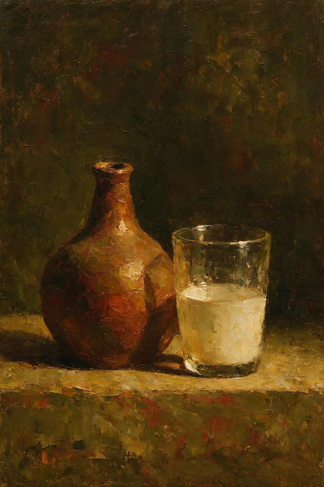 Fles en glas