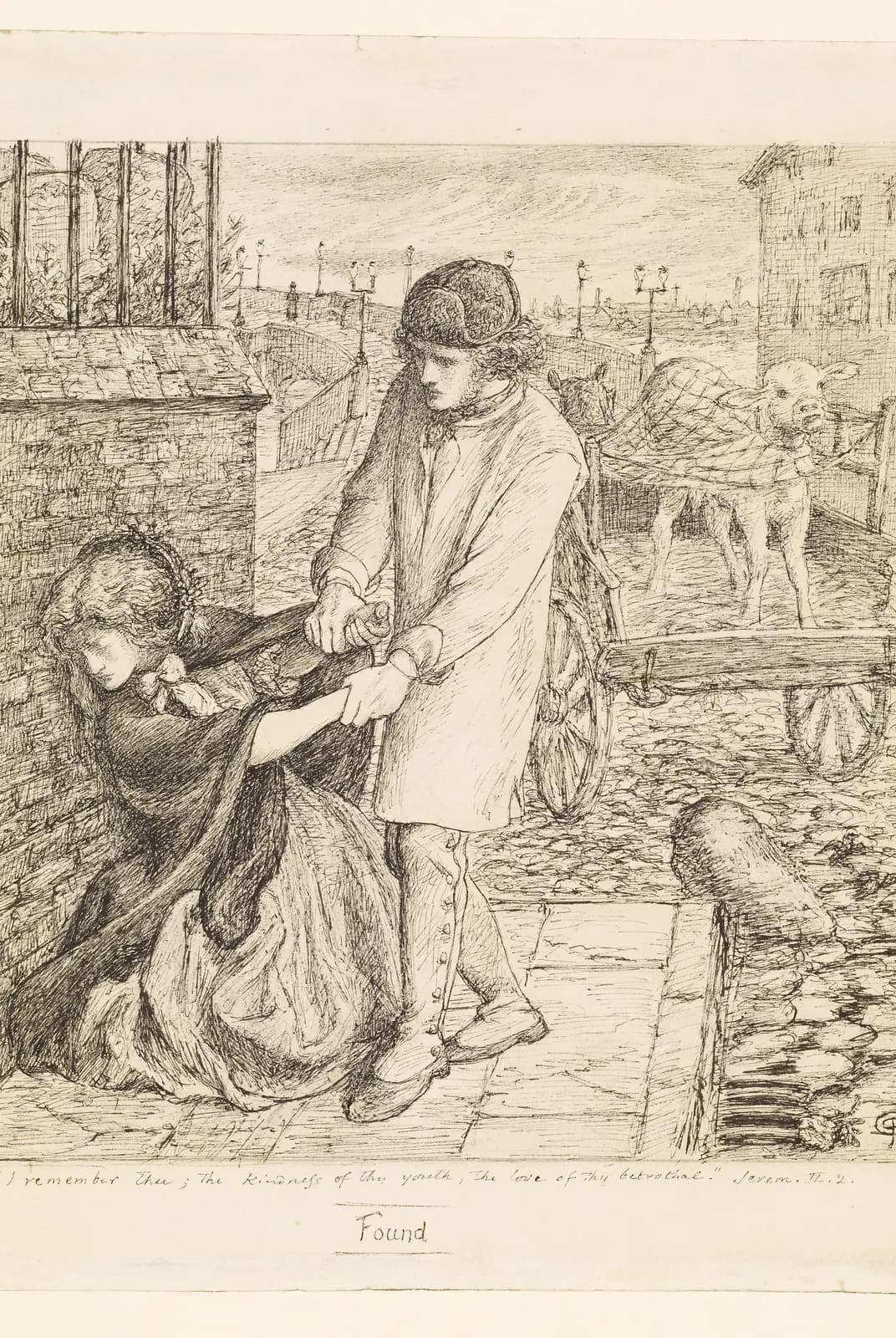 Found, compositiestudie – Dante Gabriel Rossetti