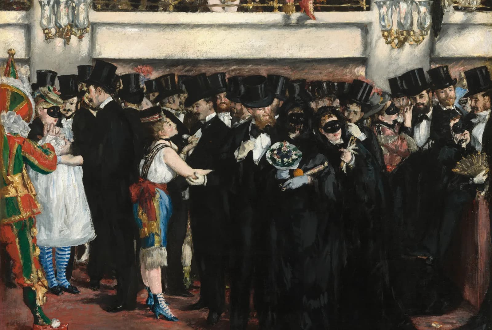 Gemaskerd bal in de opera – Édouard Manet