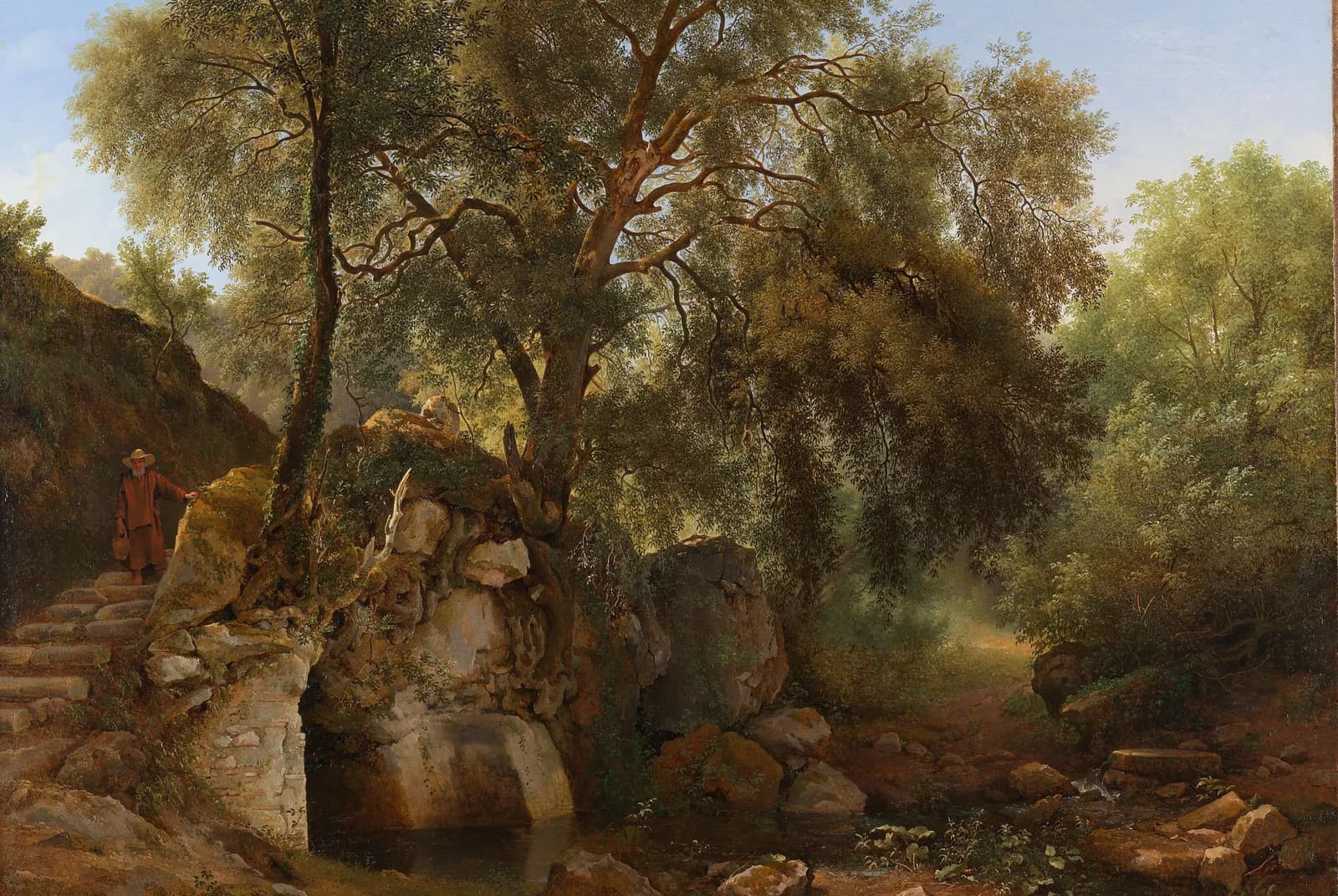 Gezicht in het park van de Villa Chigi bij Ariccia – Abraham Teerlink