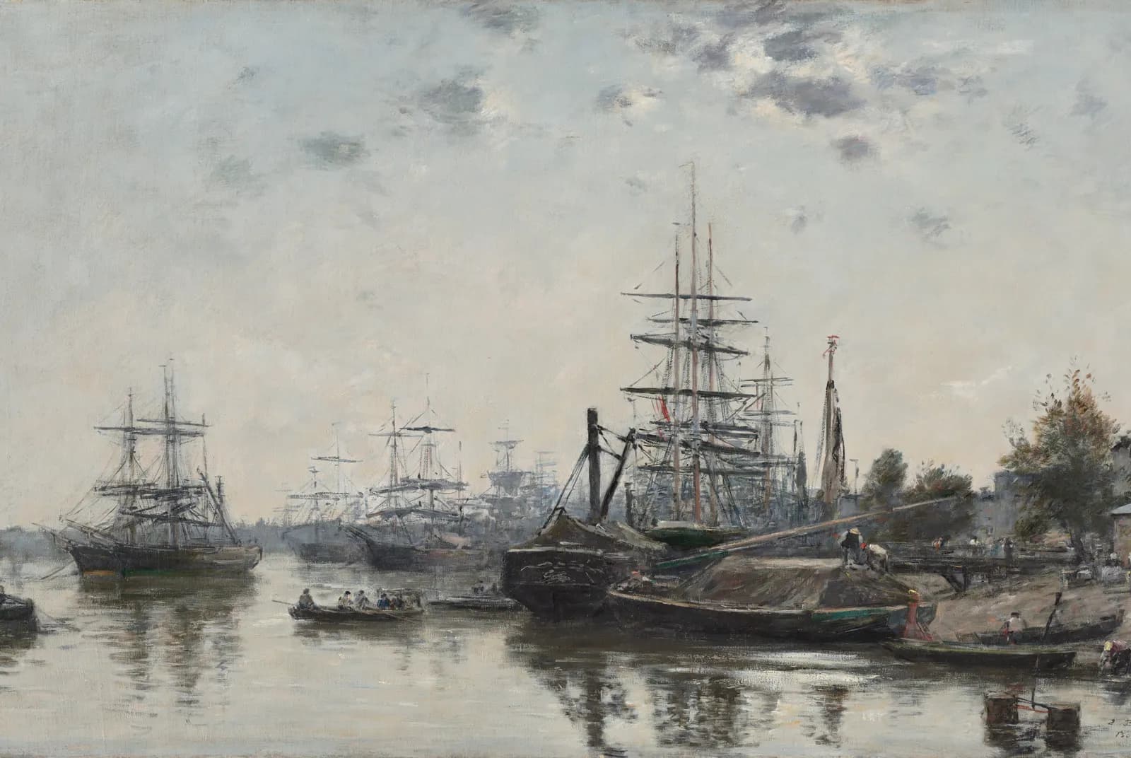 Gezicht op Bordeaux vanaf de Quai des Chartrons – Eugène Boudin
