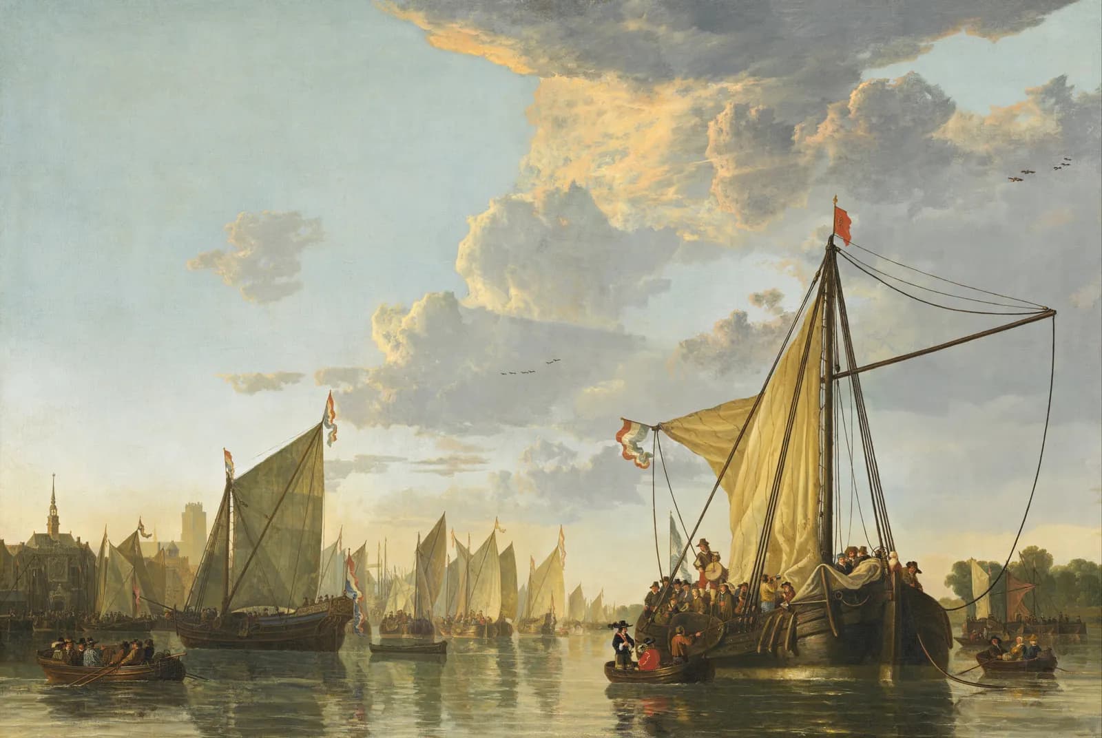 Gezicht op de Maas bij Dordrecht – Aelbert Cuyp