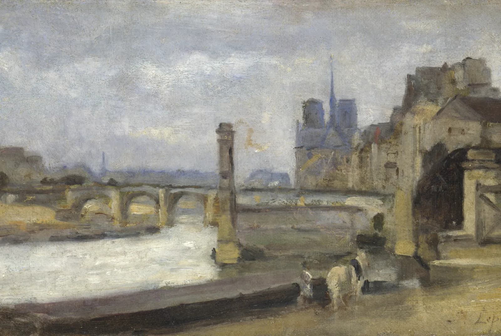 Gezicht op de Seine met Notre Dame – Stanislas Lépine