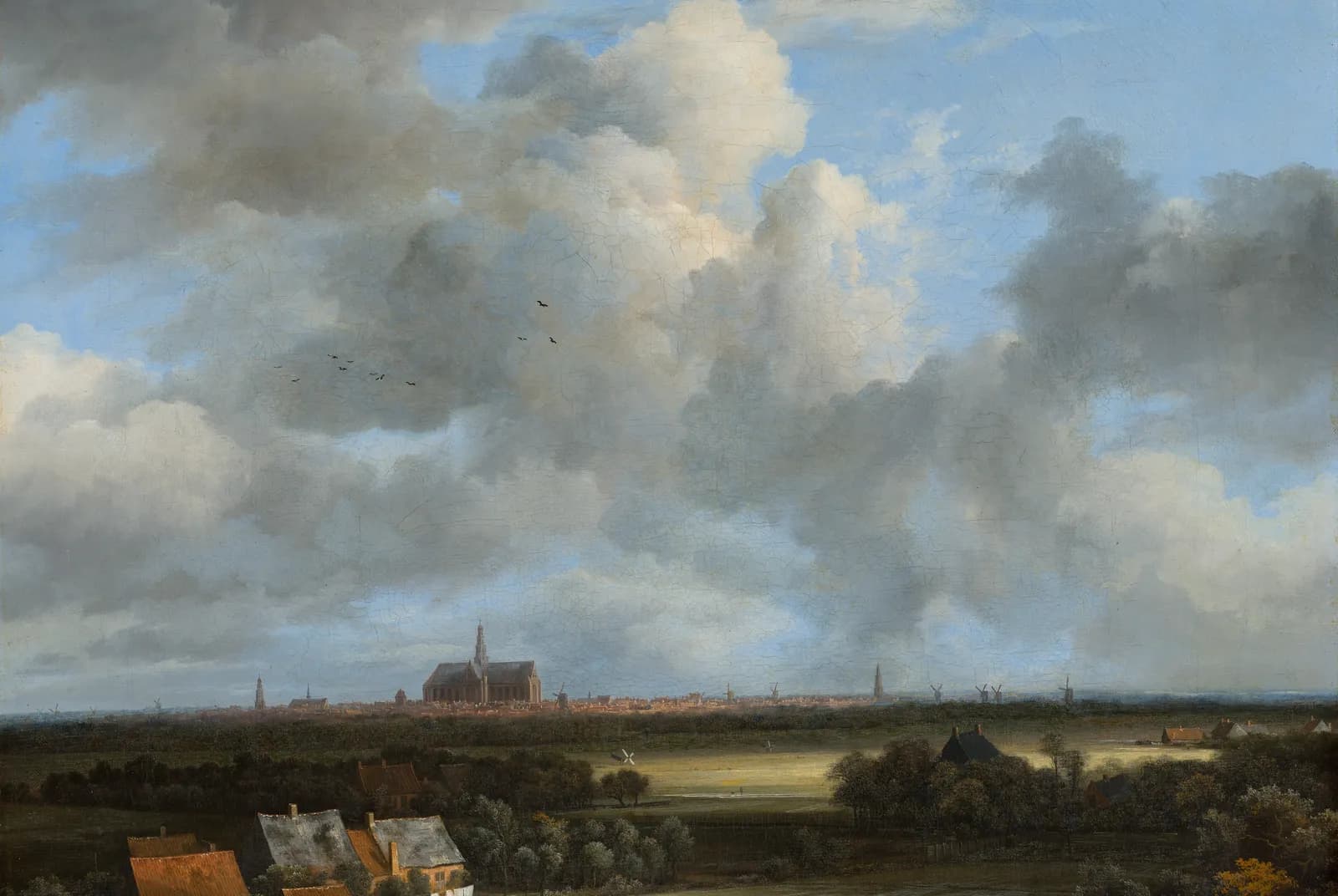 Gezicht op Haarlem met bleekvelden – Jacob van Ruisdael
