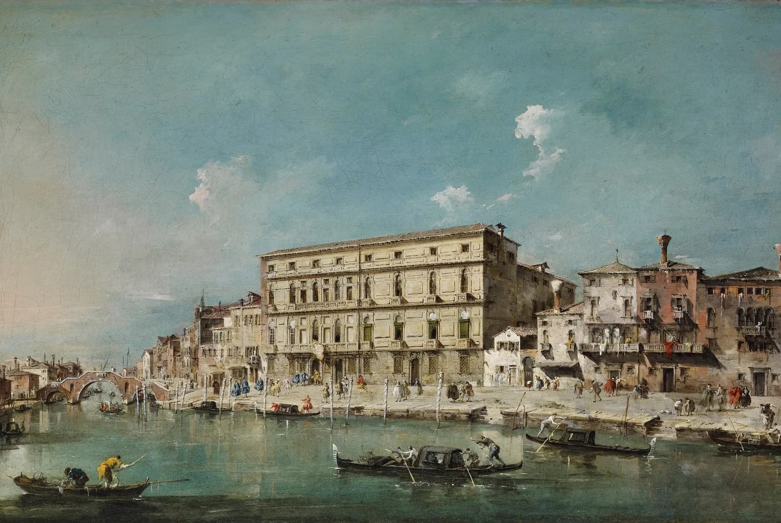 Gezicht op het Venetiaanse kanaal – Francesco Guardi