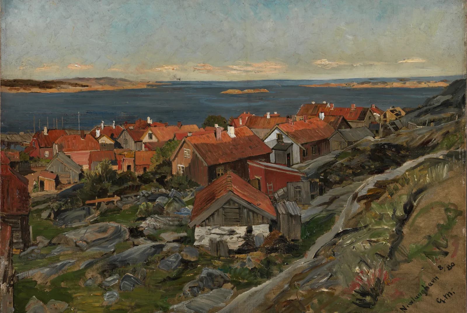 Gezicht op Nevlunghavn – Gerhard Munthe