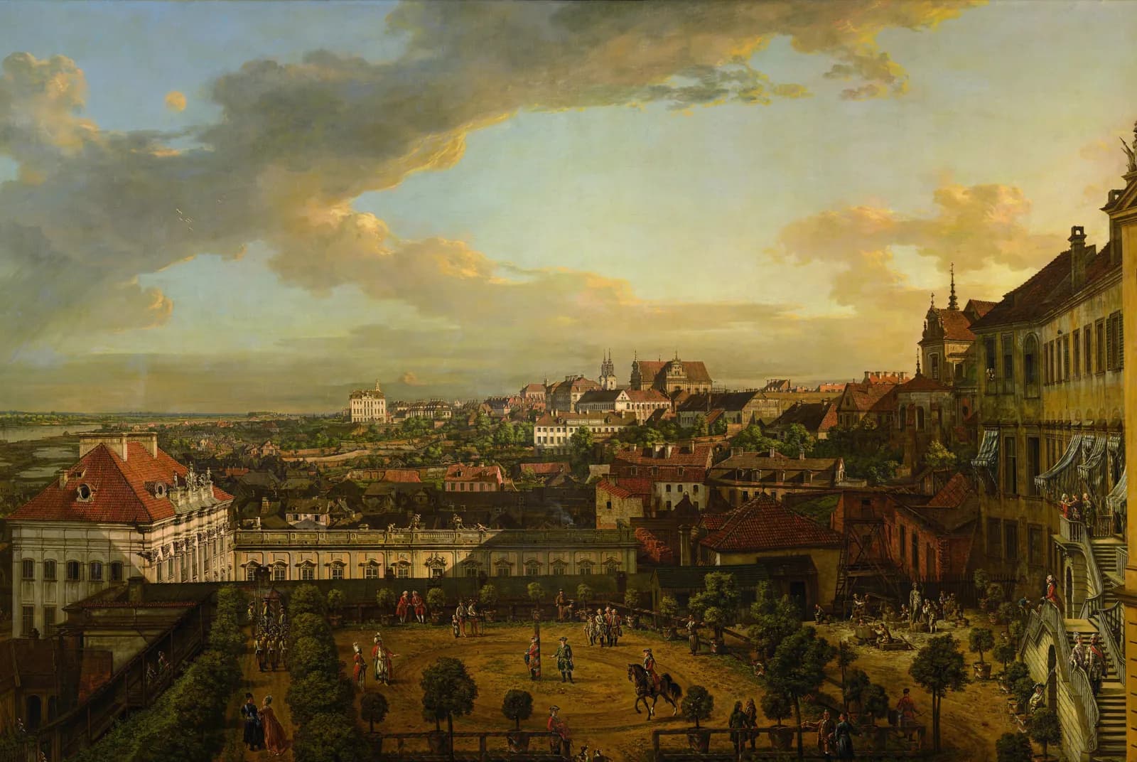 Gezicht op Warschau vanaf het Koninklijk Kasteel – Bernardo Bellotto