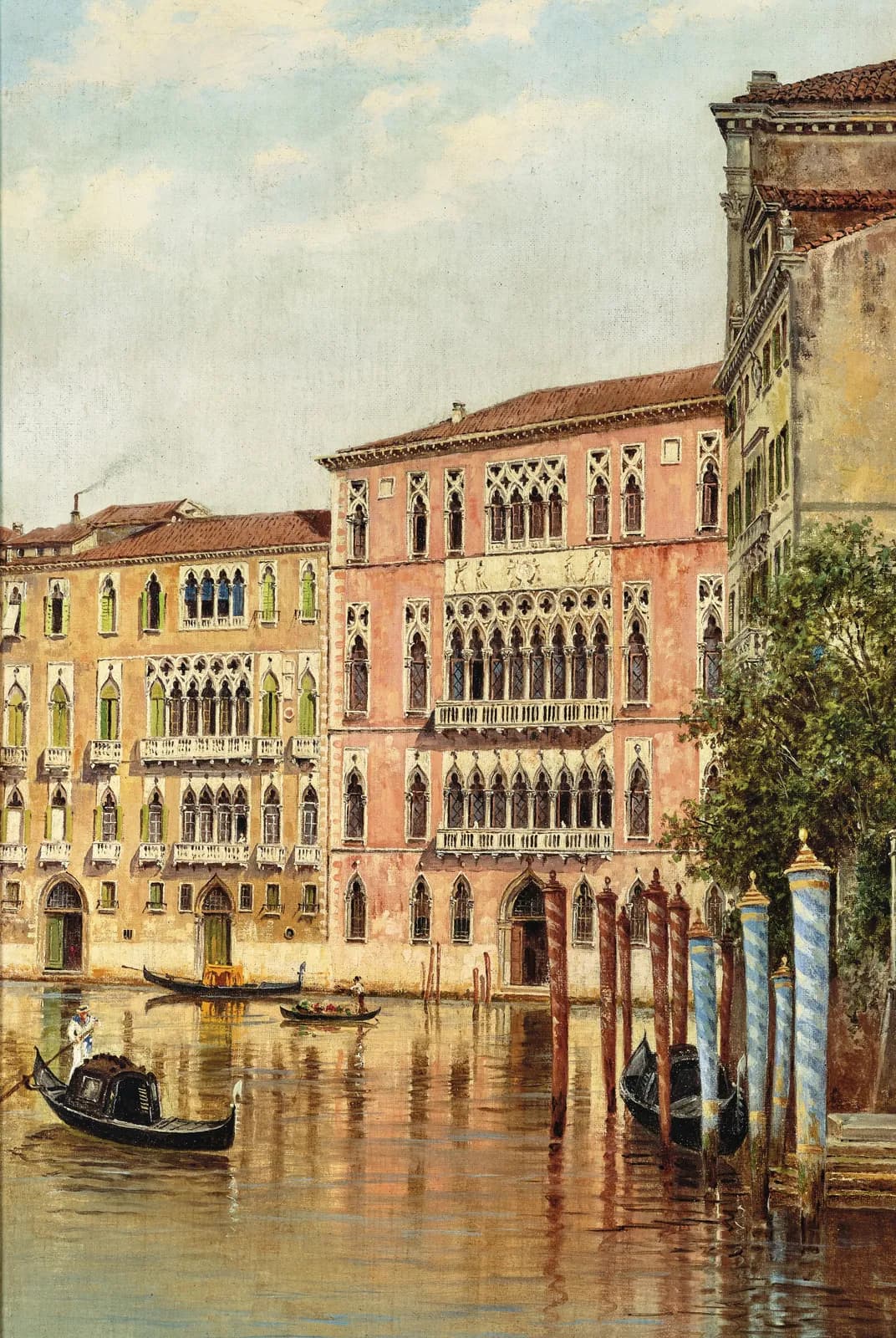 Gondels op het Canal Grande – Antonietta Brandeis