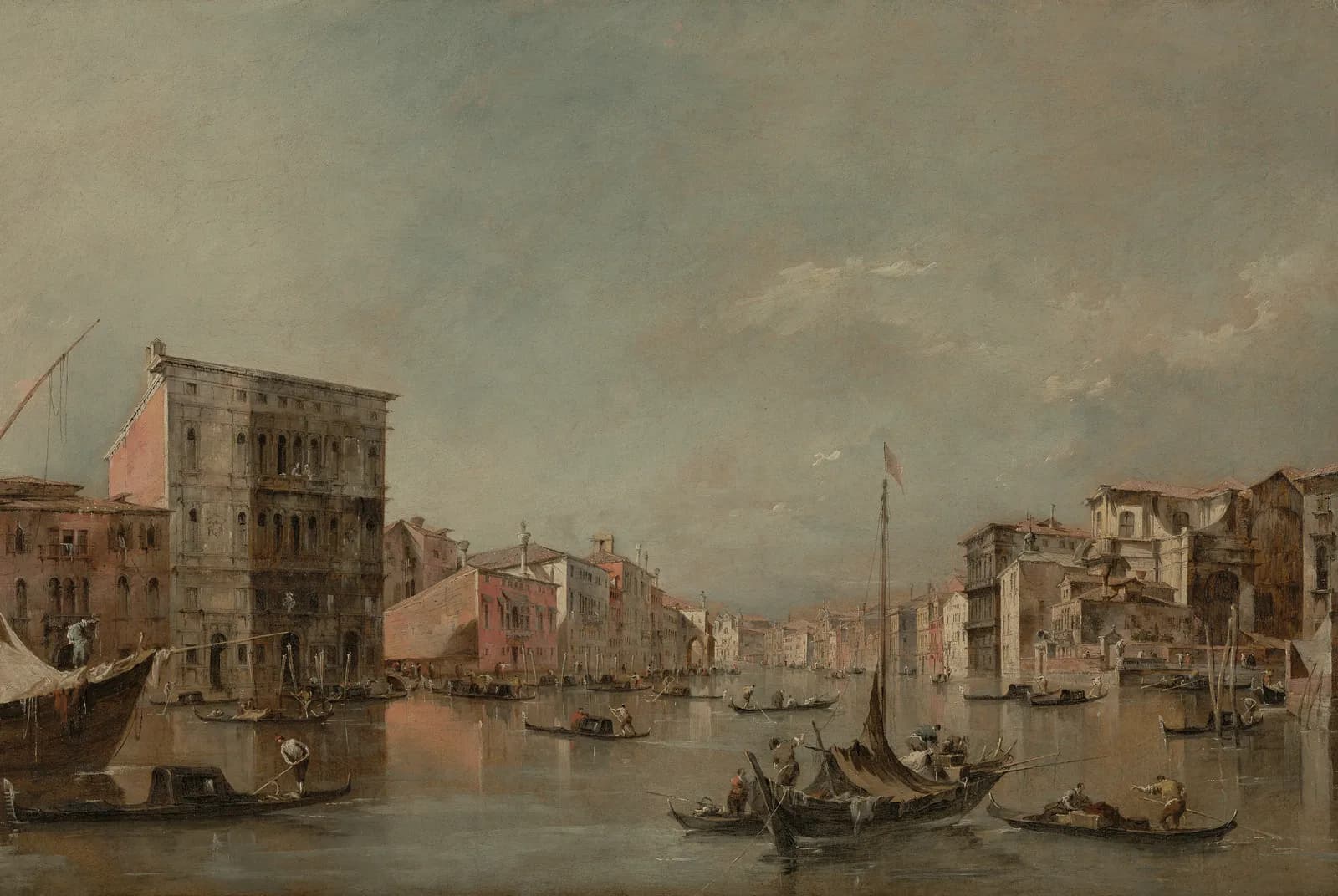 Gondels op het Canal Grande – Francesco Guardi