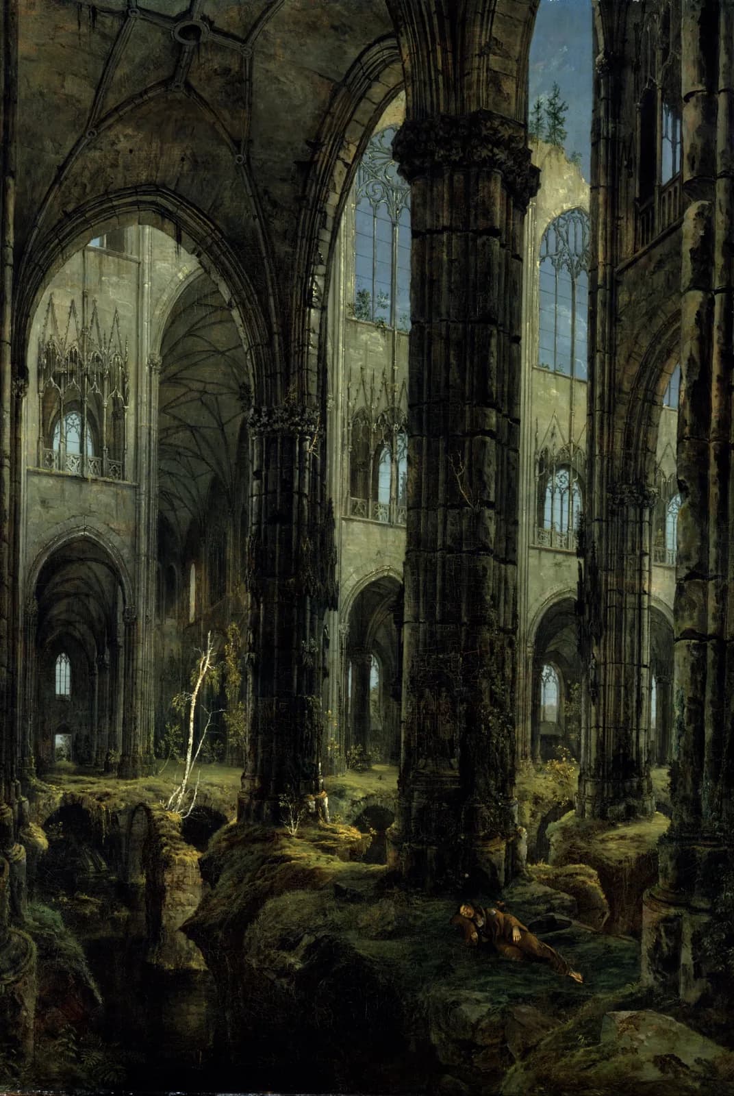 Gotische kerkruïne – Carl Blechen