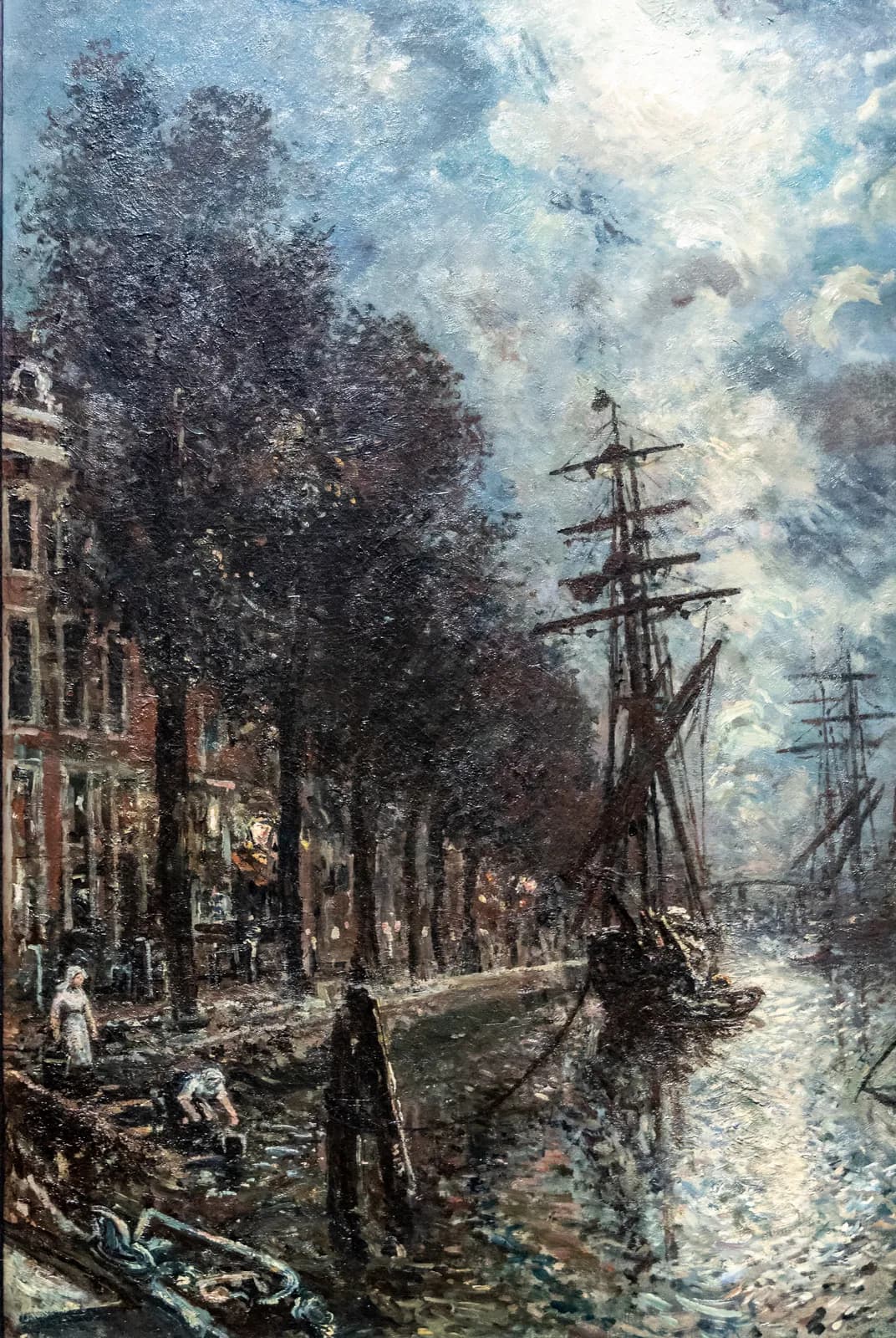 Gracht met zeilschepen – Johan Barthold Jongkind