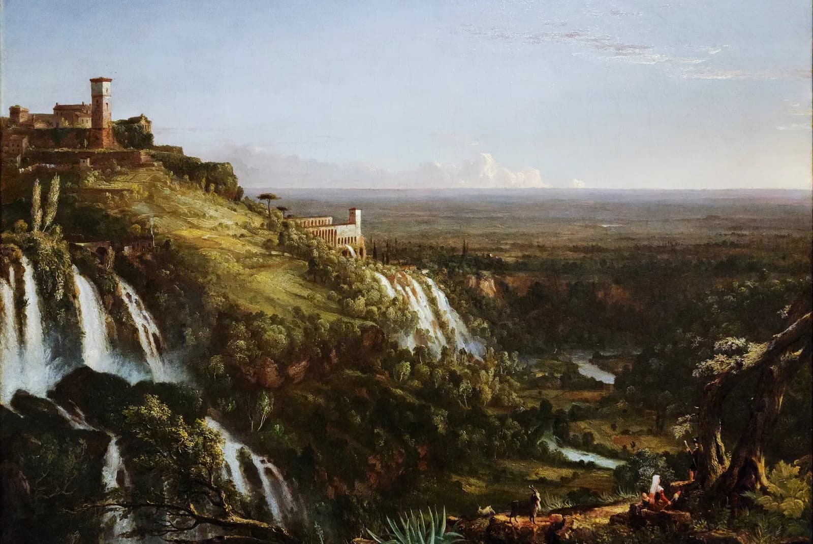 Groots landschap met watervallen – Thomas Cole