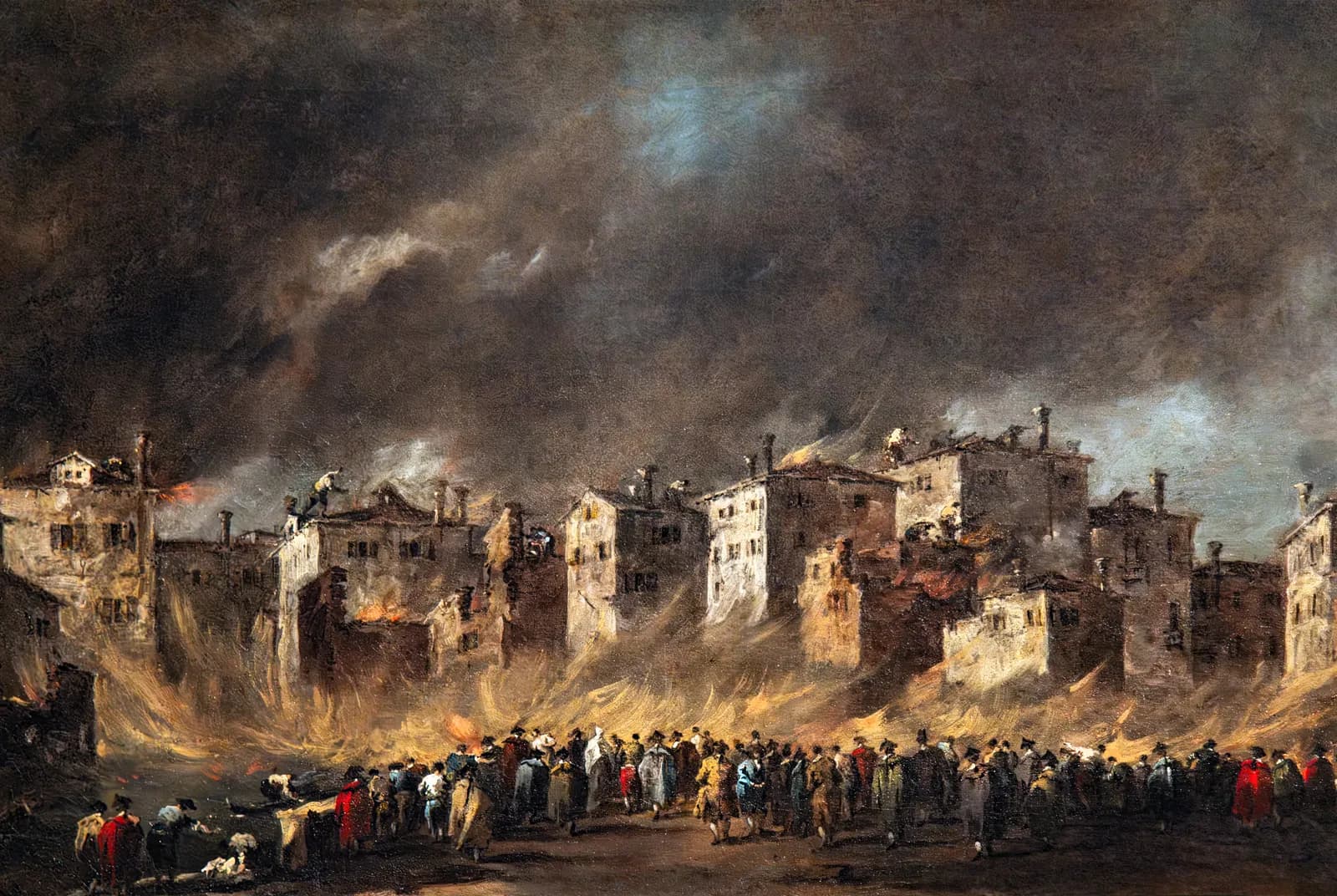 Grote brand bij de oliepakhuizen van San Marcuola – Francesco Guardi