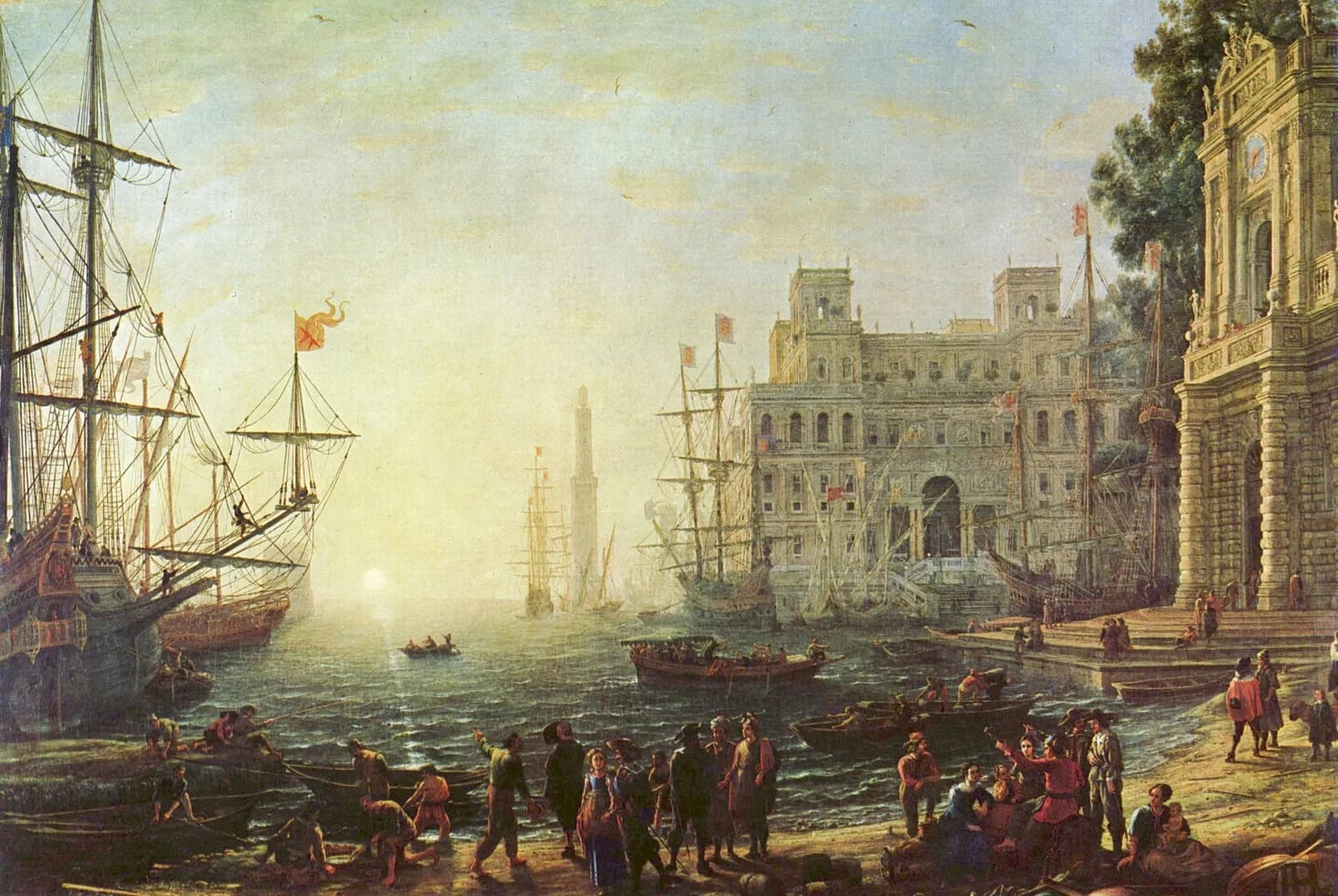 Havengezicht met de Villa Medici – Claude Lorrain