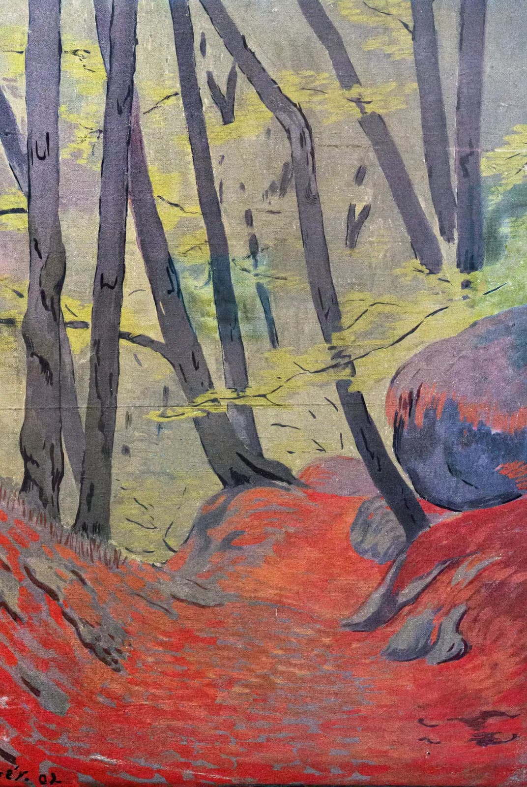 Herfstbos met rode bladeren – Paul Sérusier