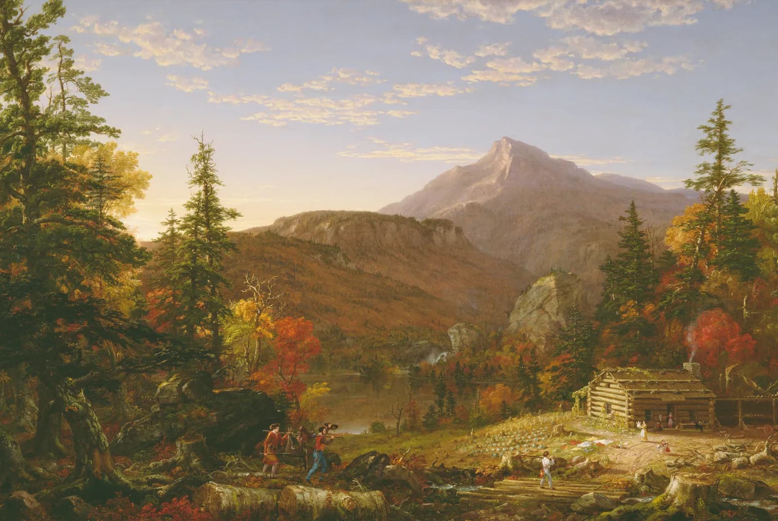 Herfstlandschap bij de bergen – Thomas Cole