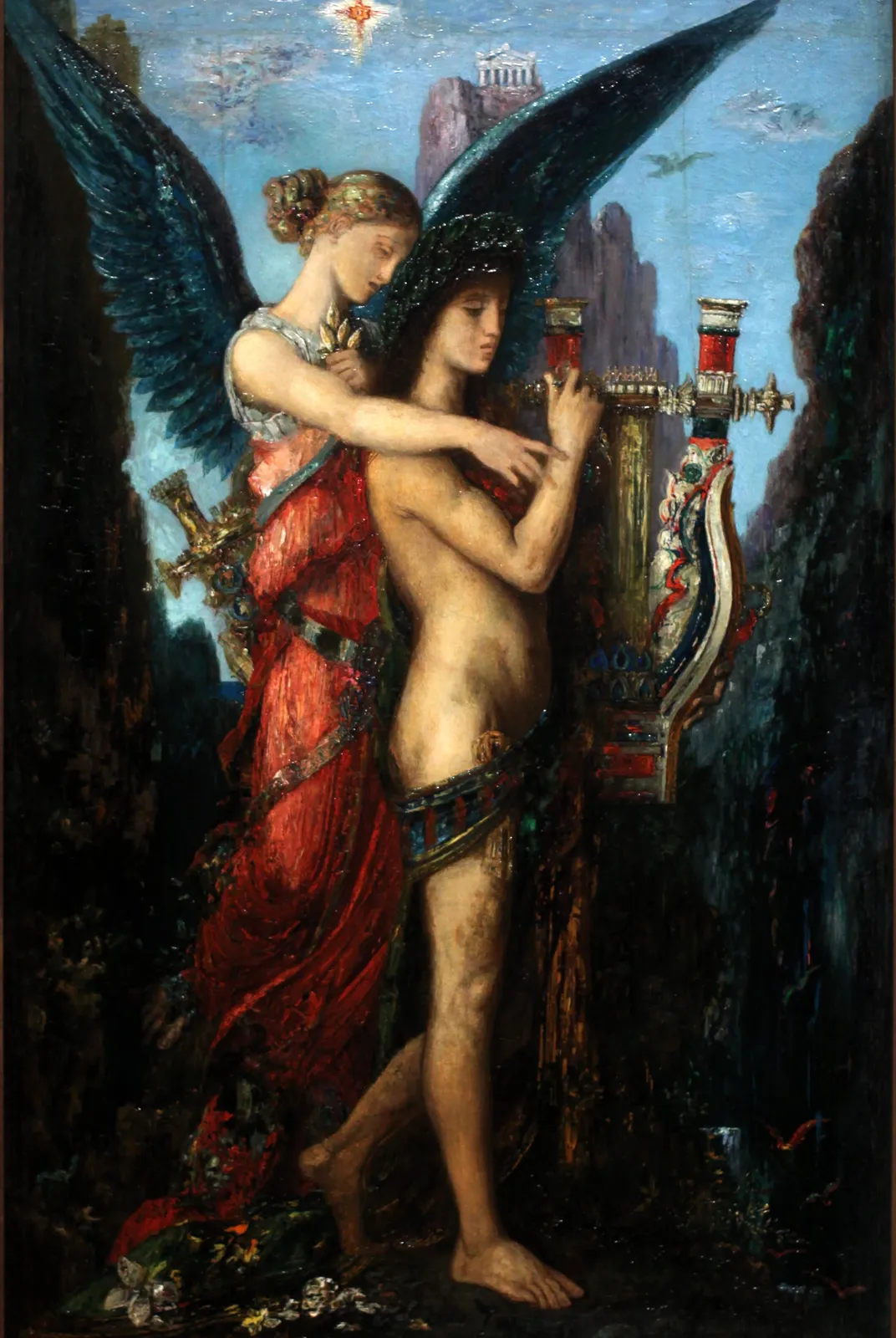 Hesiodus en de Muze – Gustave Moreau