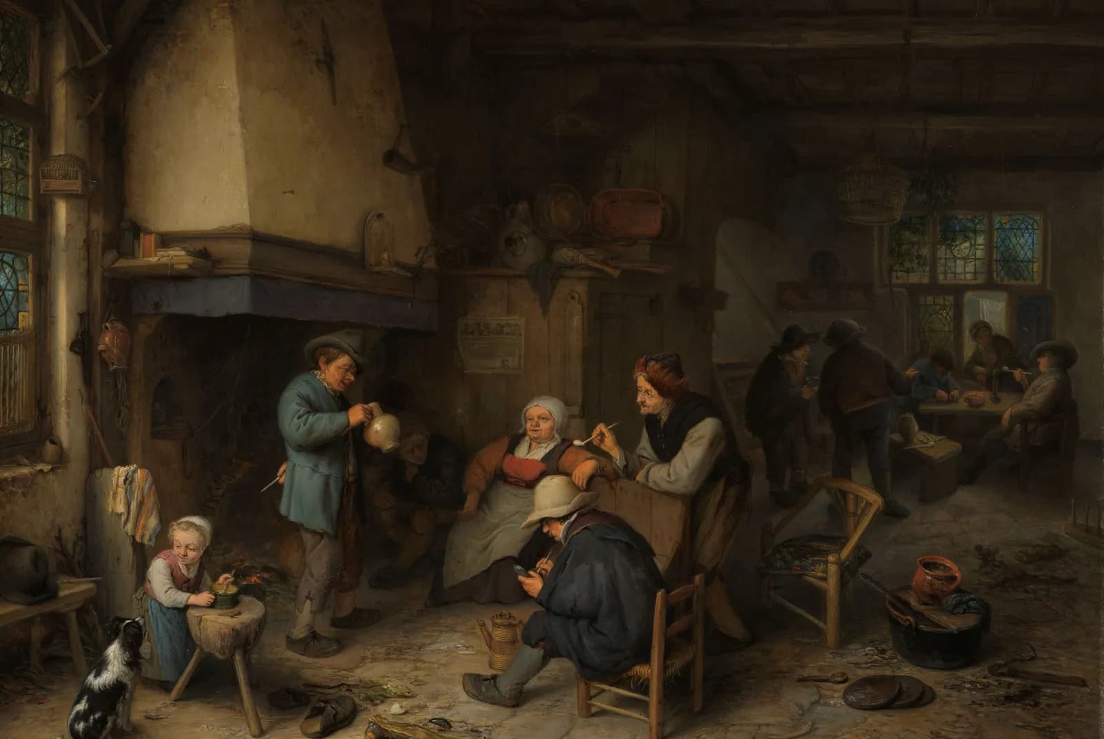Het boerengezelschap binnenshuis – Adriaen van Ostade