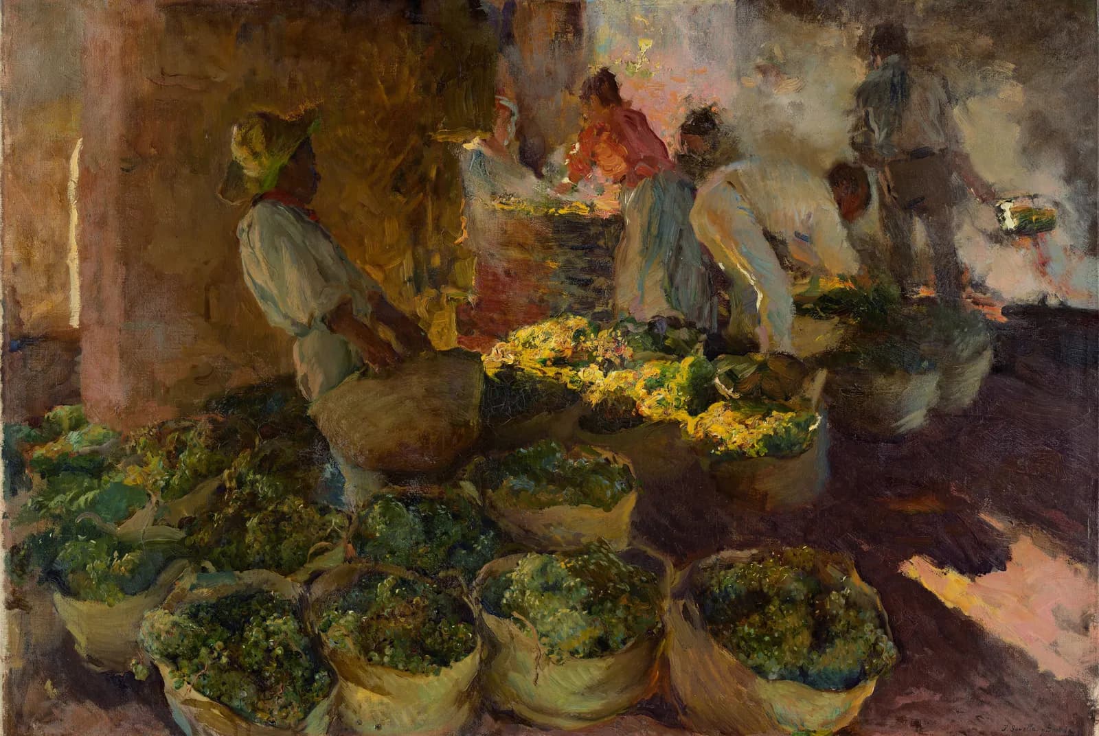 Het drogen van rozijnen – Joaquín Sorolla