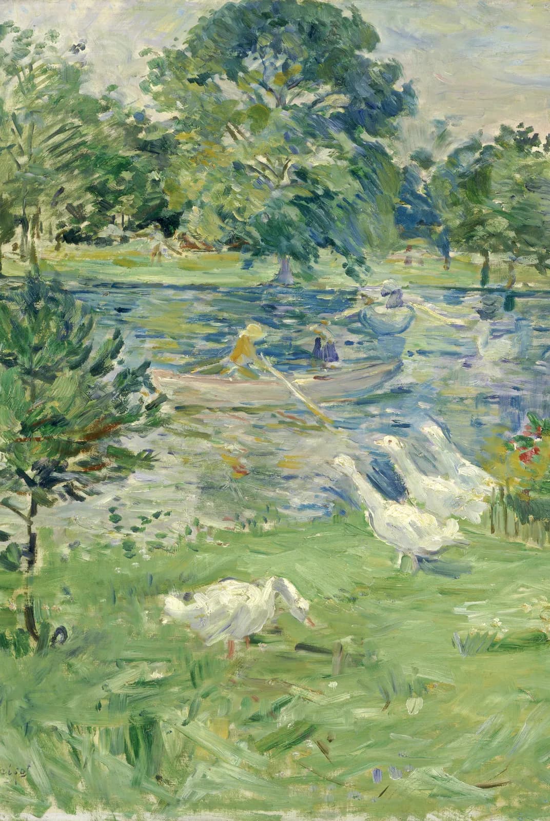 Het eiland in het Bois de Boulogne – Berthe Morisot