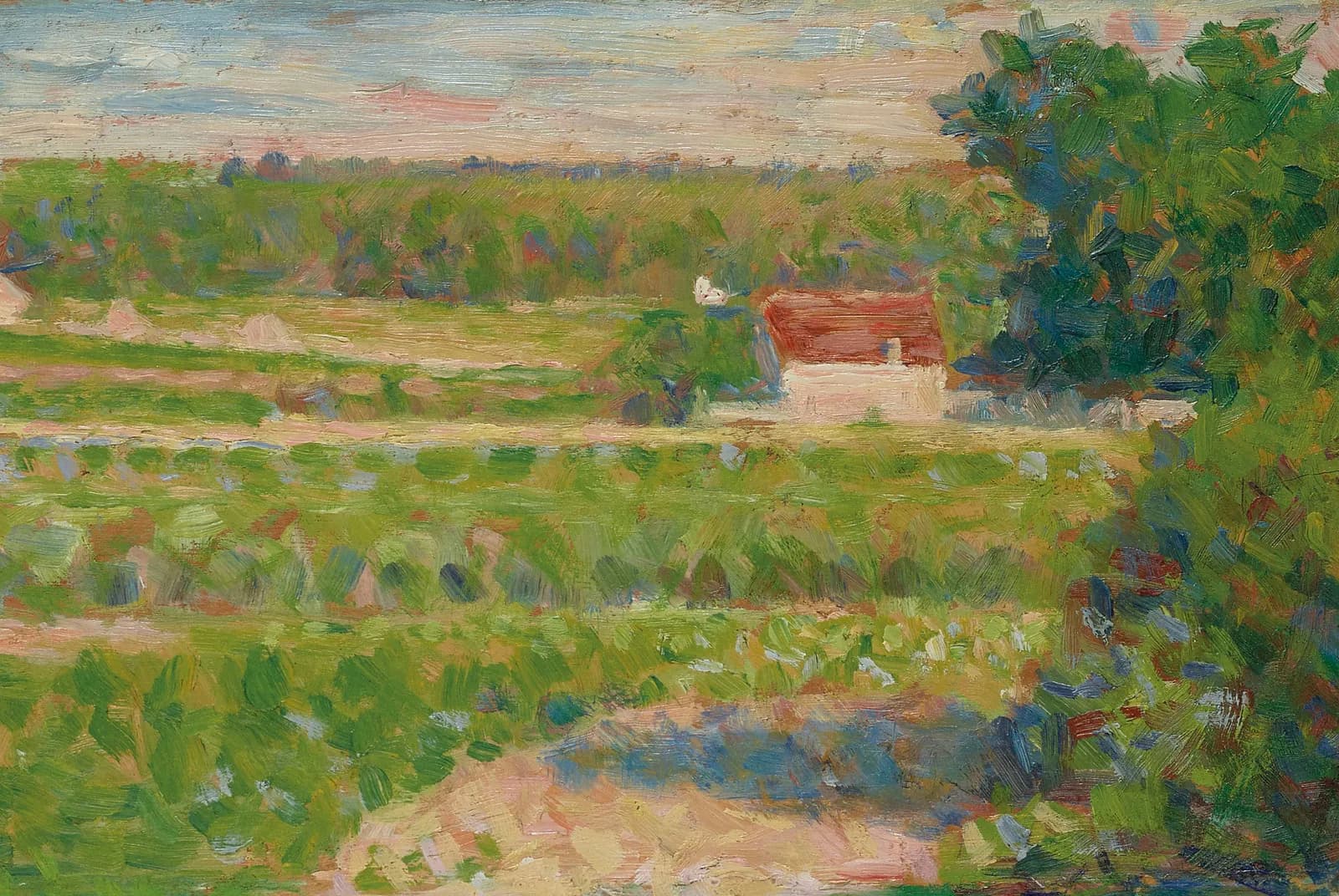 Het huis met het rode dak – Georges Seurat