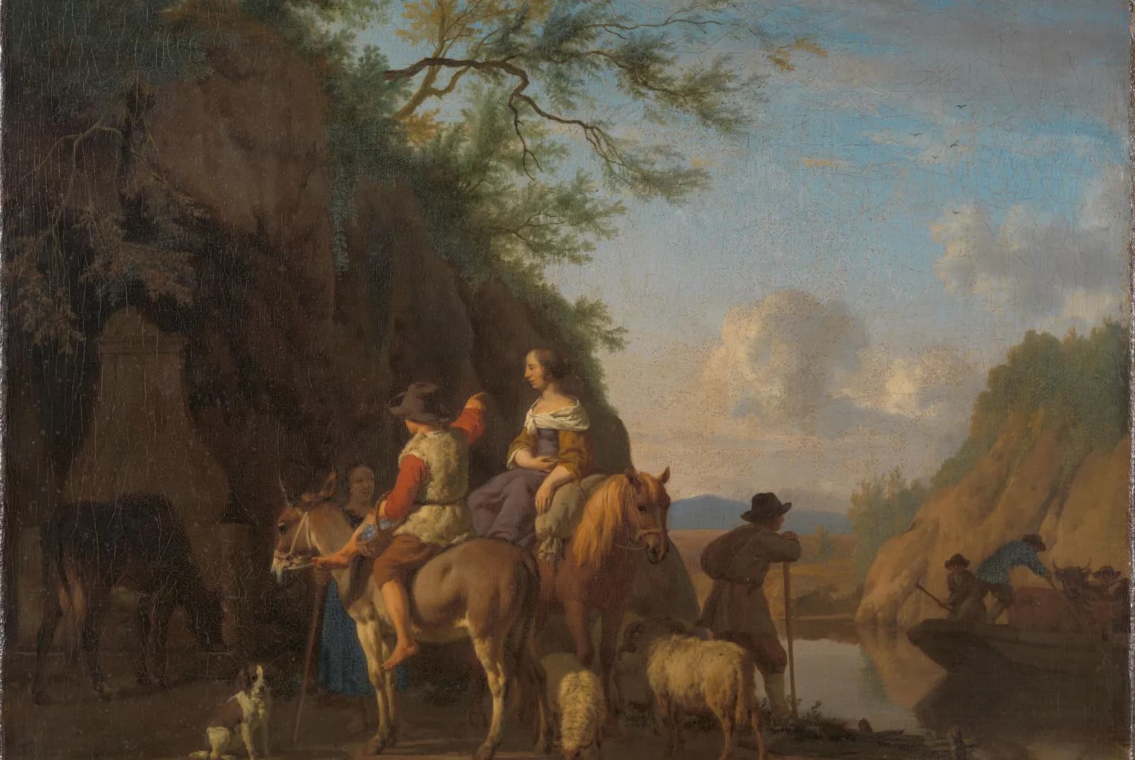 Het pontveer – Adriaen van de Velde