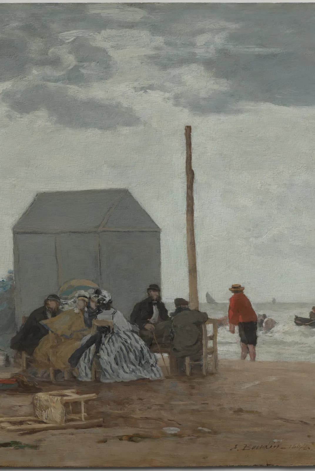 Het strand bij Deauville – Eugène Boudin