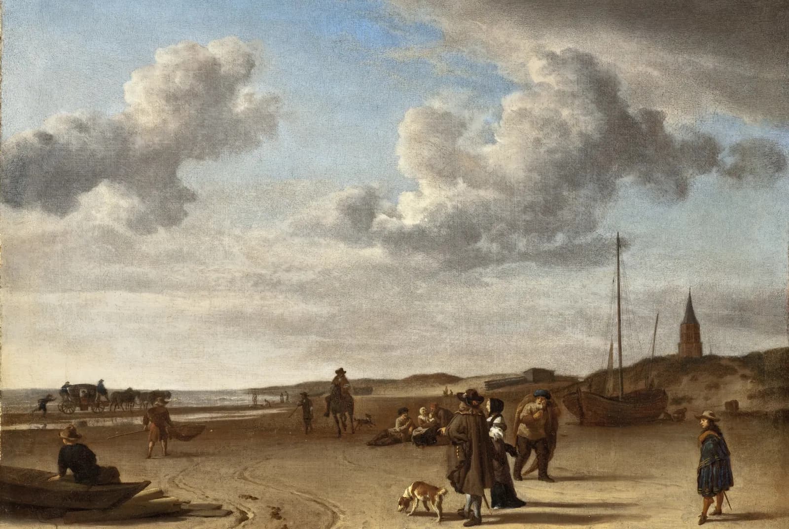 Het strand van Scheveningen – Adriaen van de Velde