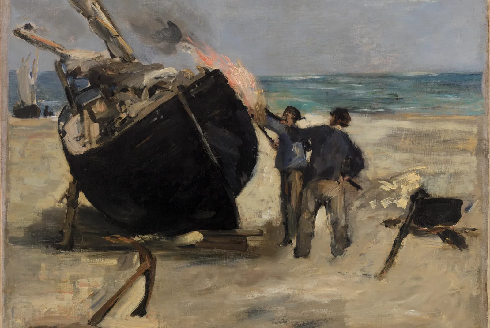 Het teren van de boot – Édouard Manet