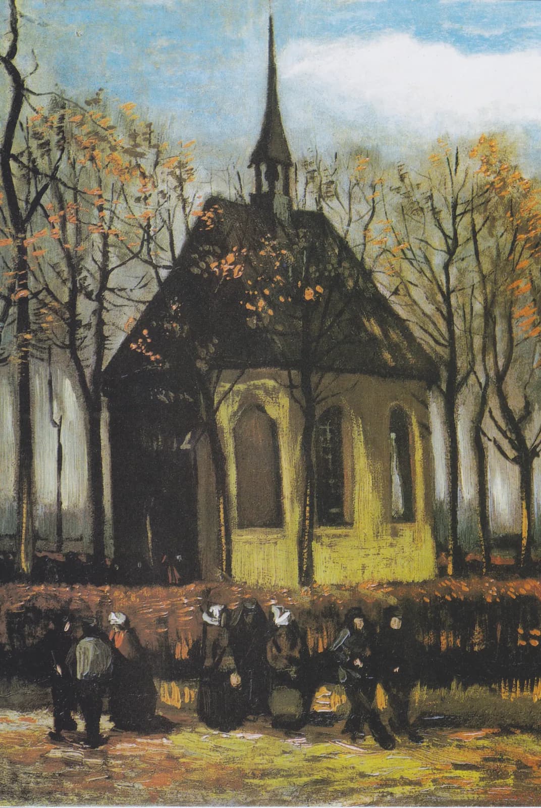 Het uitgaan van de hervormde kerk te Nuenen – Vincent van Gogh