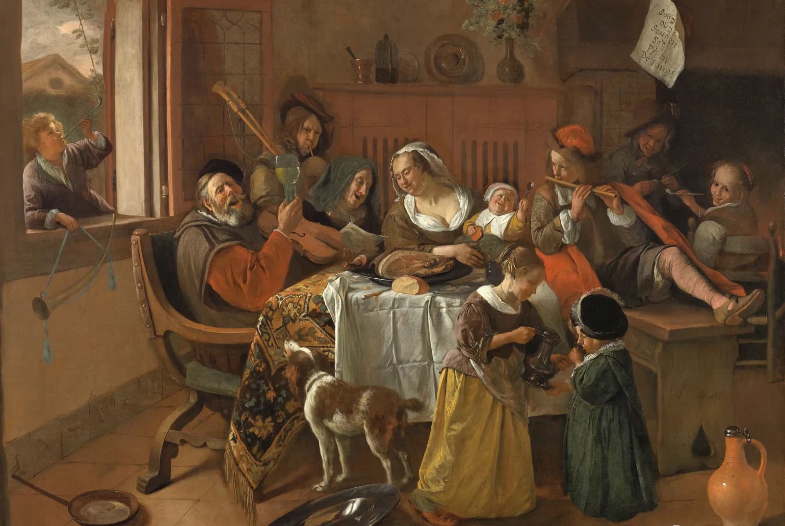 Het vrolijke huisgezin – Jan Steen
