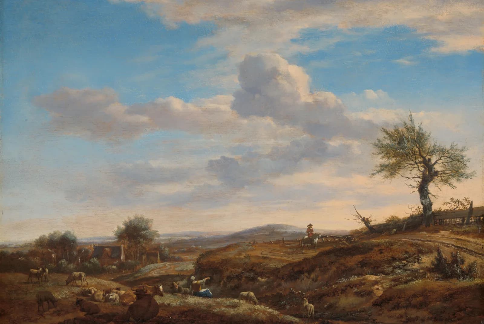 Heuvellandschap met een hoge weg – Adriaen van de Velde