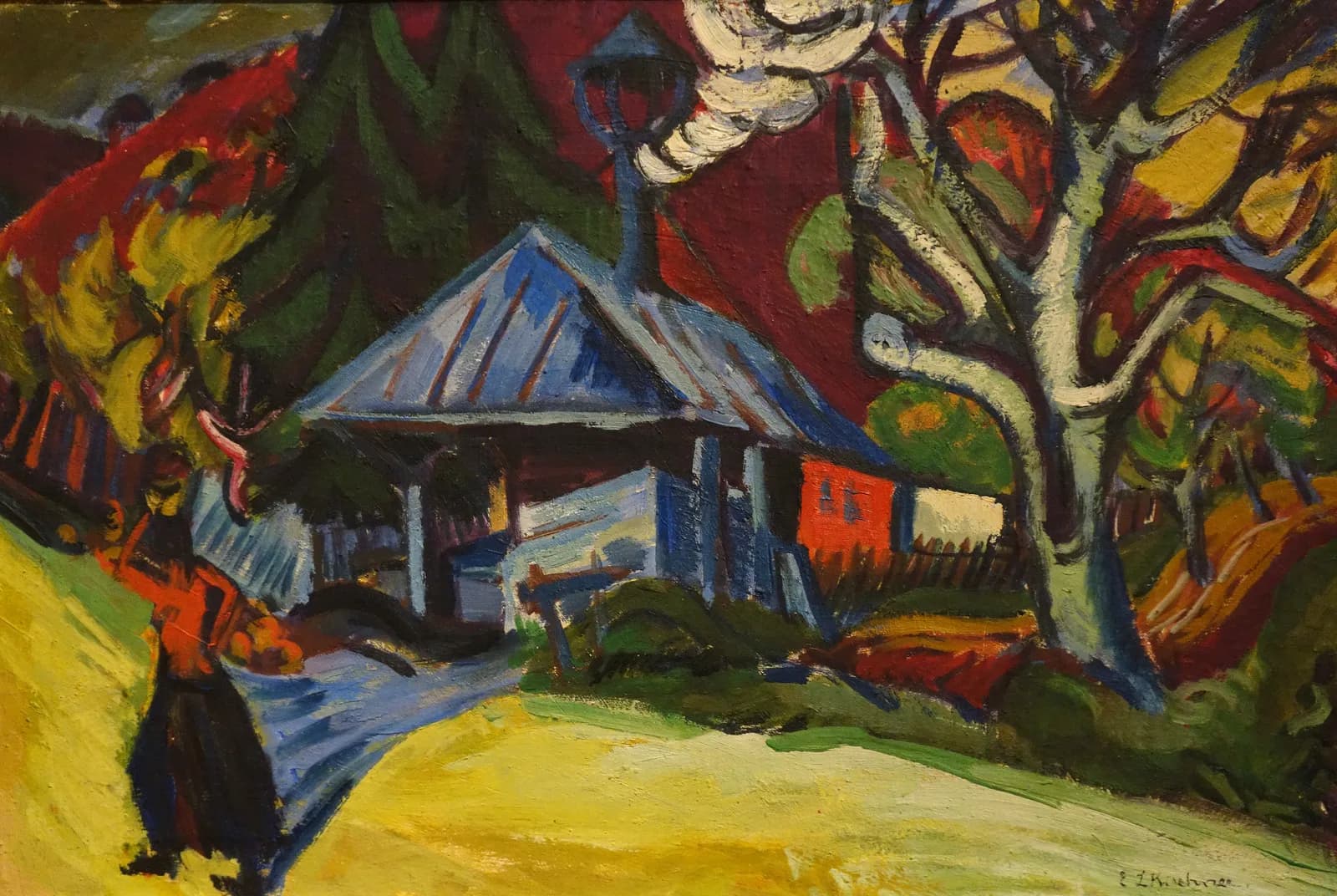 Houtzagerij in Königstein – Ernst Ludwig Kirchner