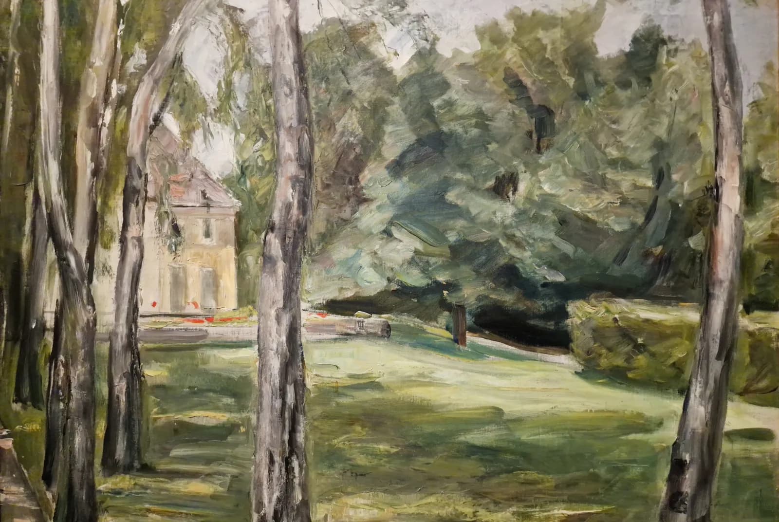 Huis in een tuin. Berken bij het huis van de kunstenaar in Wannsee, 1923 – Max Liebermann