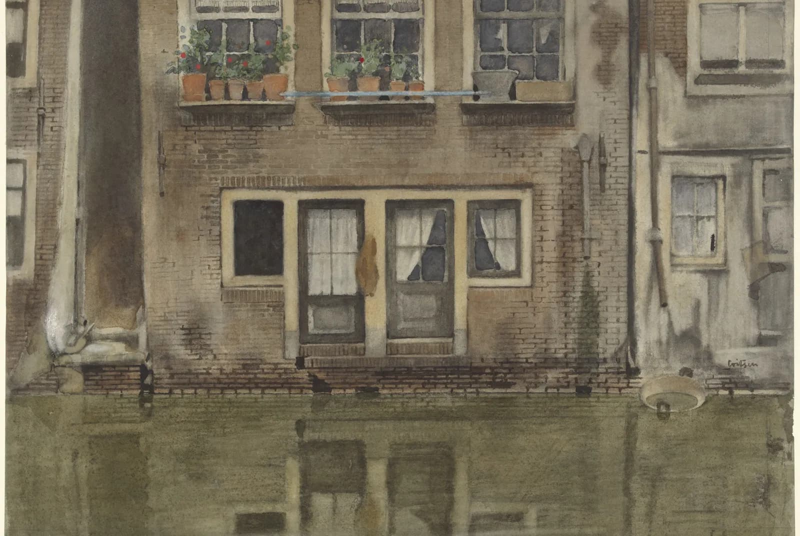 Huizen aan een gracht te Amsterdam – Willem Witsen
