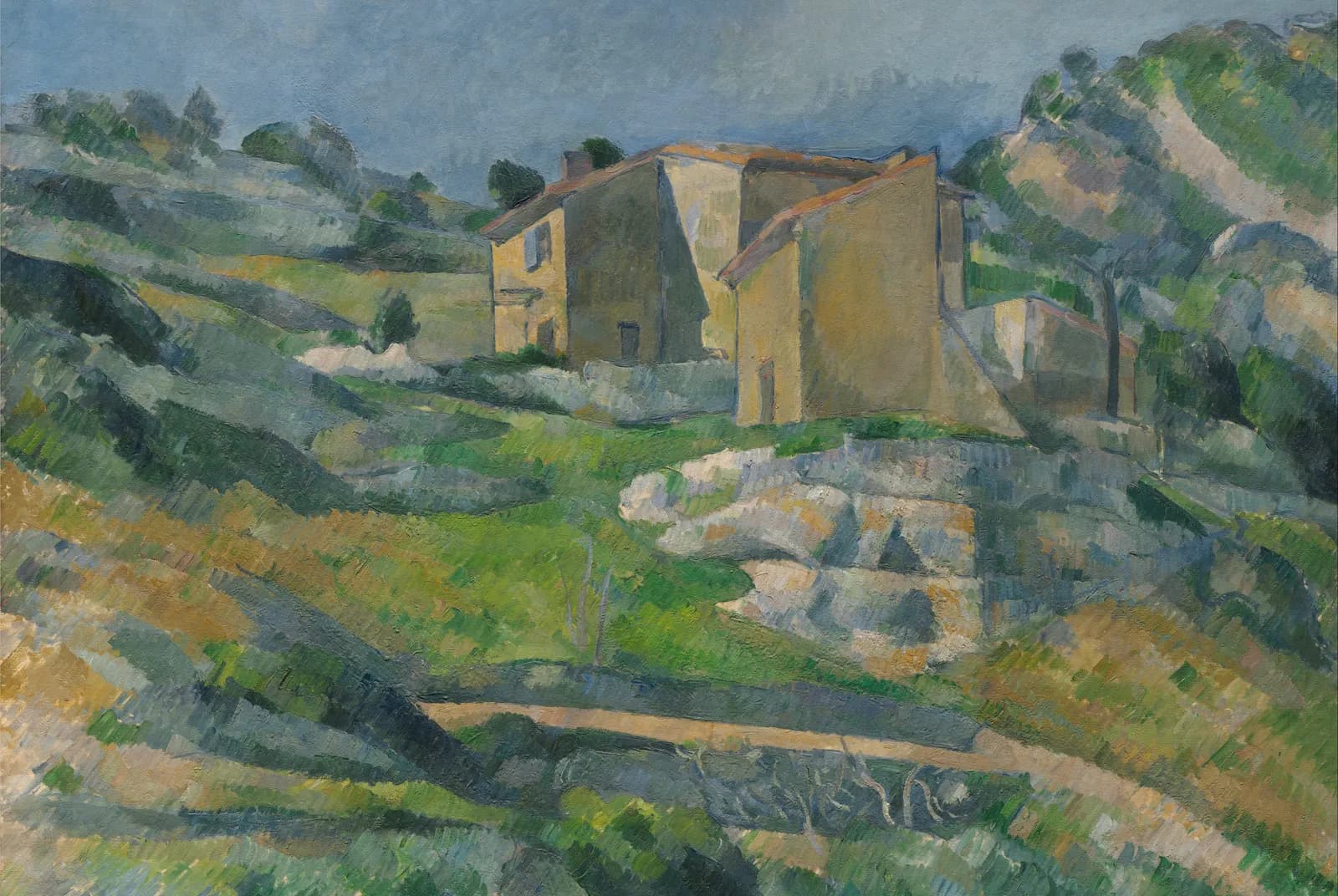 Huizen in de Provence, het Riauxdal bij L'Estaque – Paul Cézanne
