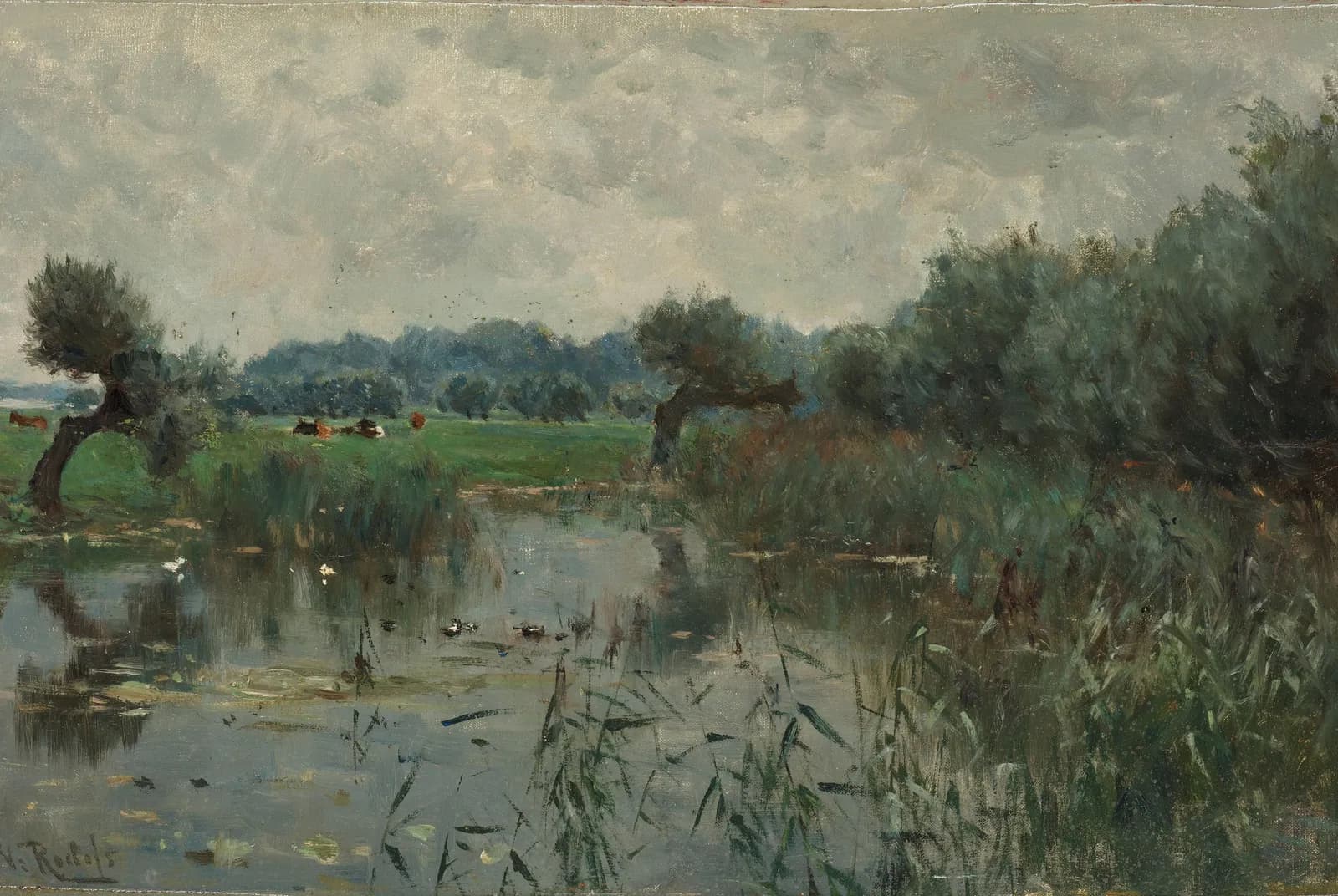In de uiterwaarden van de IJssel – Willem Roelofs