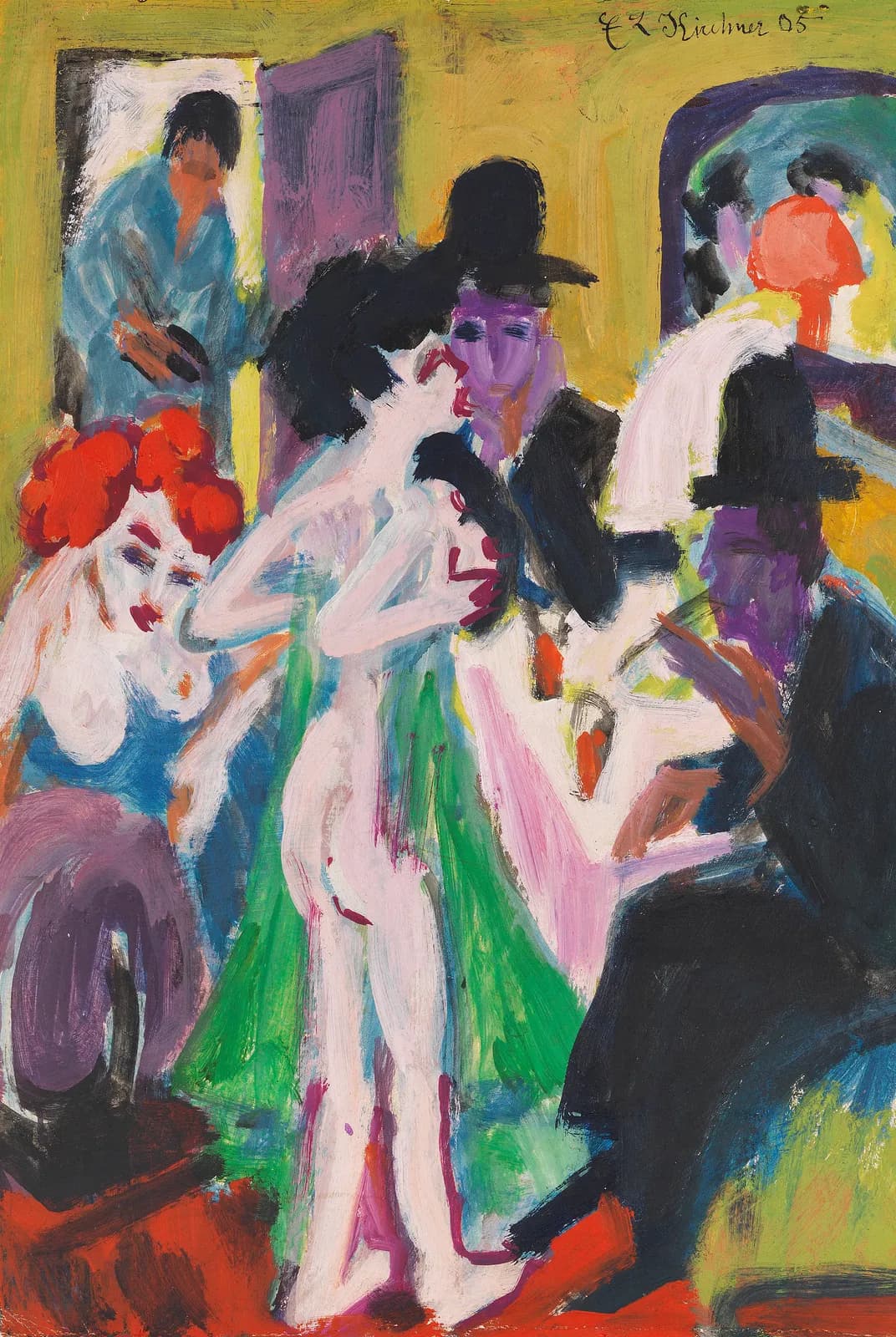 In het bordeel – Ernst Ludwig Kirchner